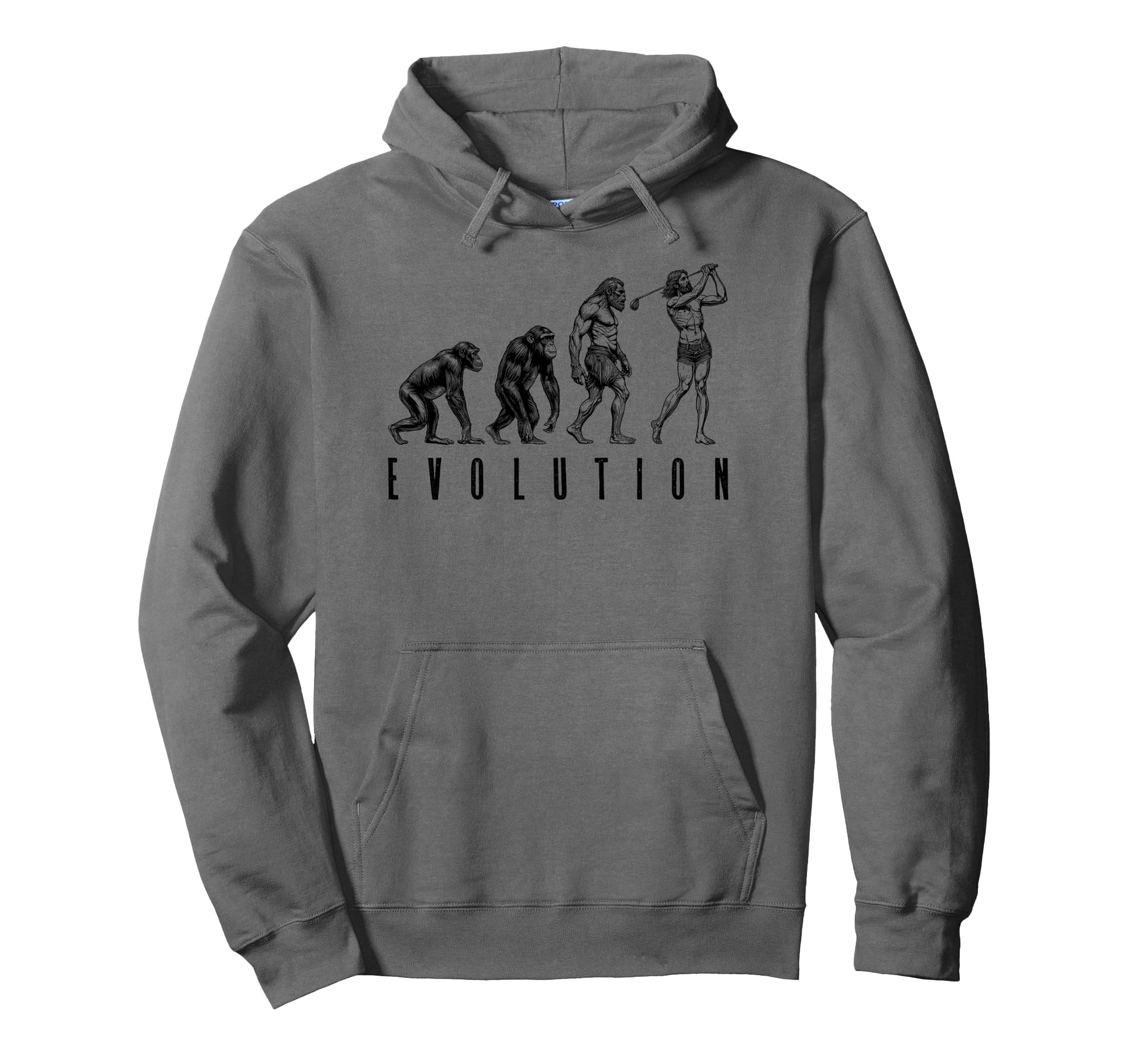 Funny Golfer Evolution Ape Hoodie - Casual Everyday Wear for Adults - T-Shirt, Sweatshirt, Hoodie