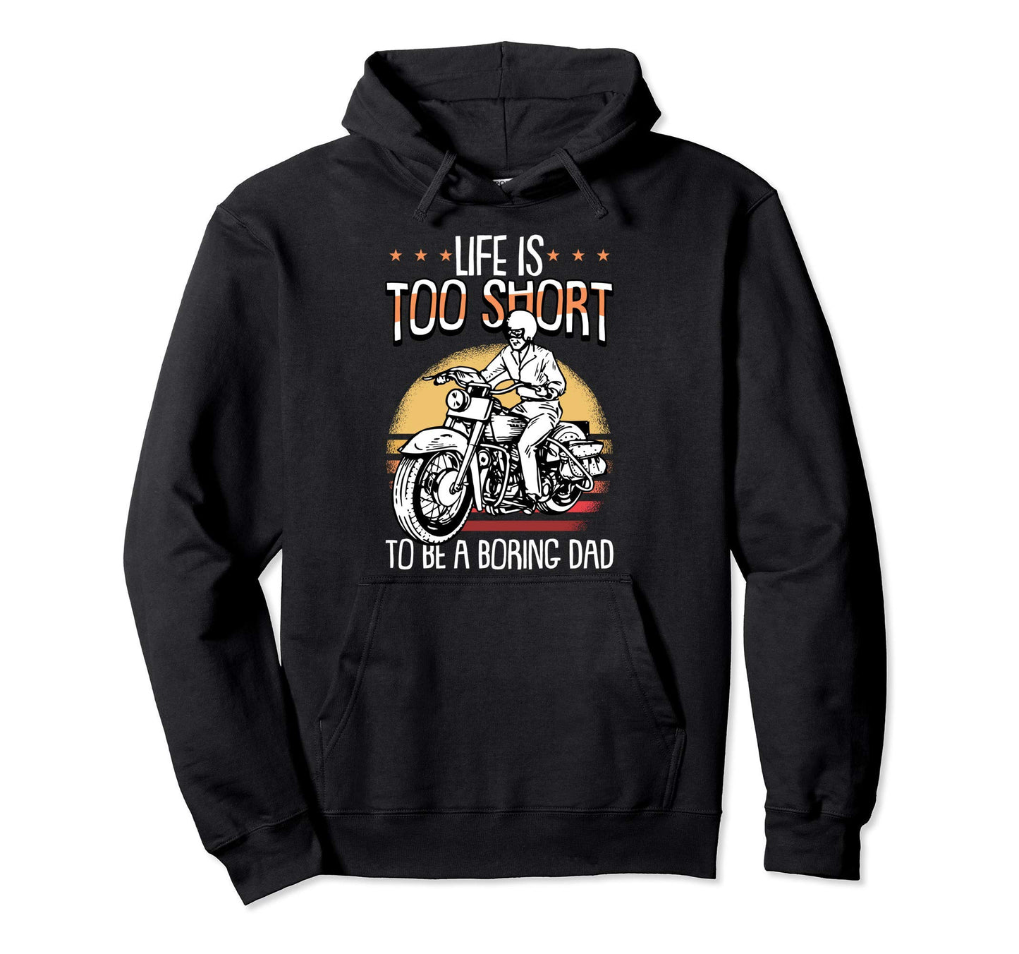 Motorcycle Dad Biker Motorbike Riding Hoodie - Custom Art Print Men Women - T-Shirt, Sweatshirt, Hoodie