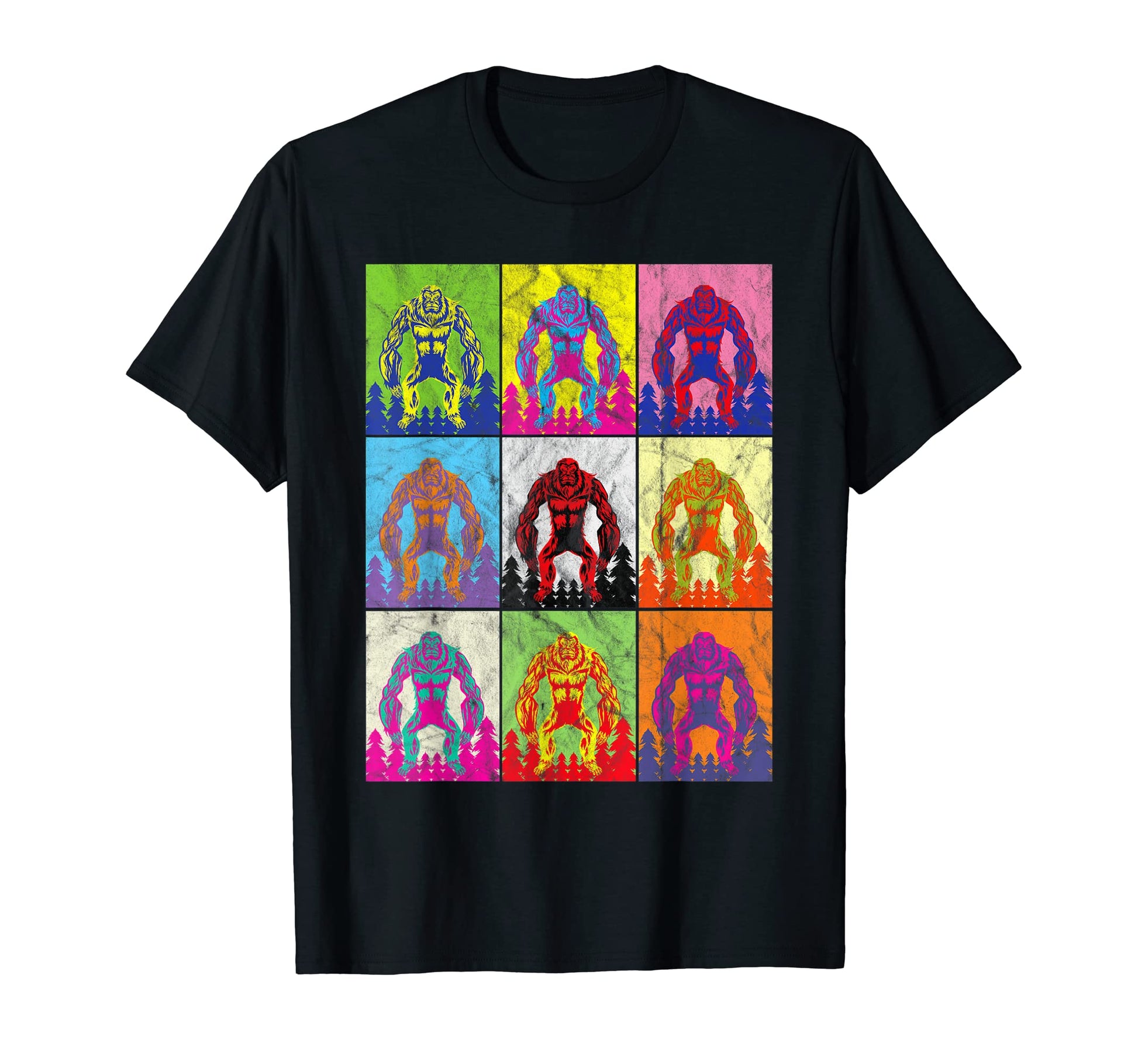 Bigfoot Yeti Silhouette Funny Pop Arts T-Shirt - Novelty Apparel Unisex - T-Shirt, Sweatshirt, Hoodie