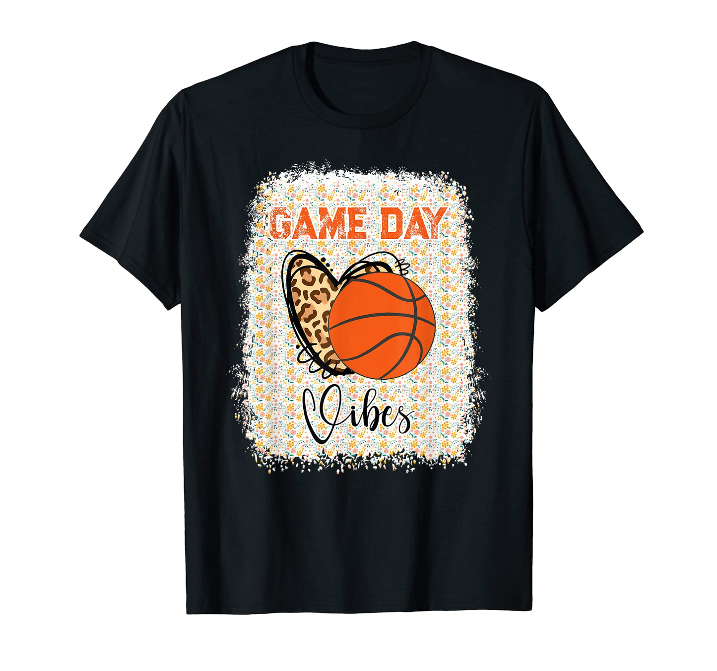 Basketball Bleached Game Day Vibes T-Shirt - Aesthetic Graphic for Adults - T-Shirt, Sweatshirt, Hoodie