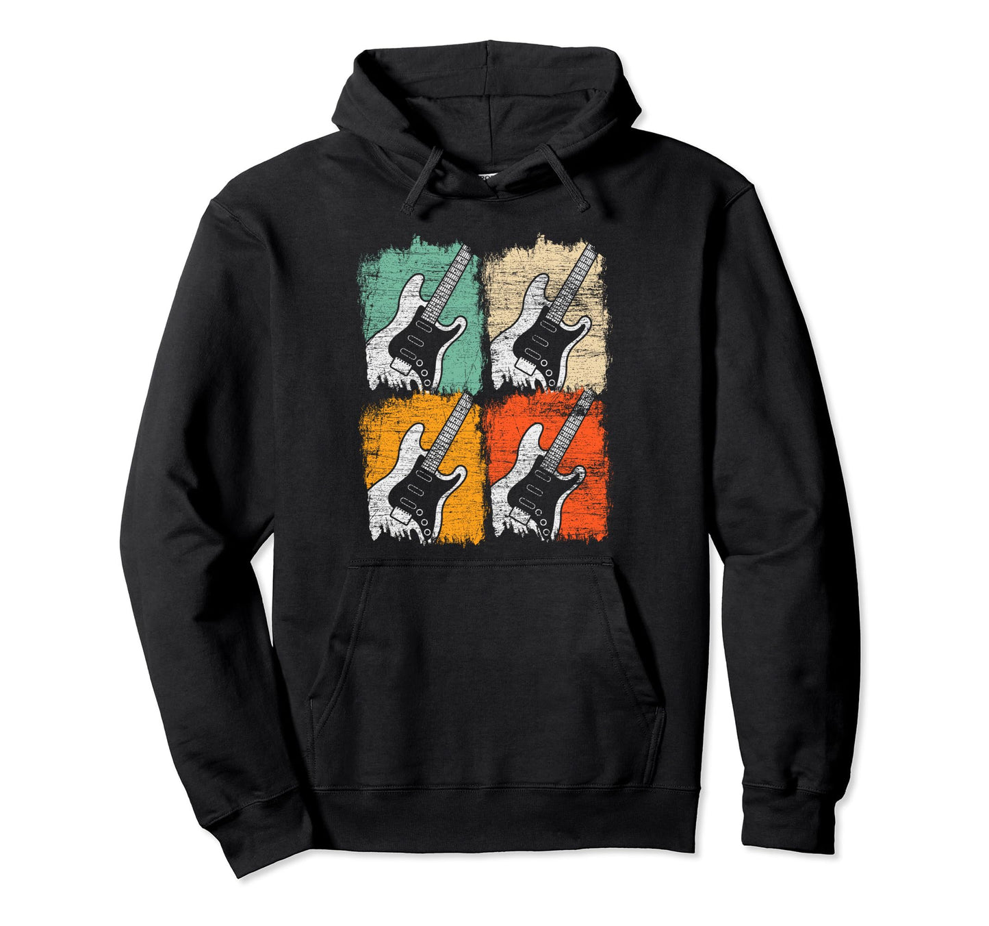 Pop Art Guitarist Guitar Hoodie - Trendy Graphic Unisex - T-Shirt, Sweatshirt, Hoodie