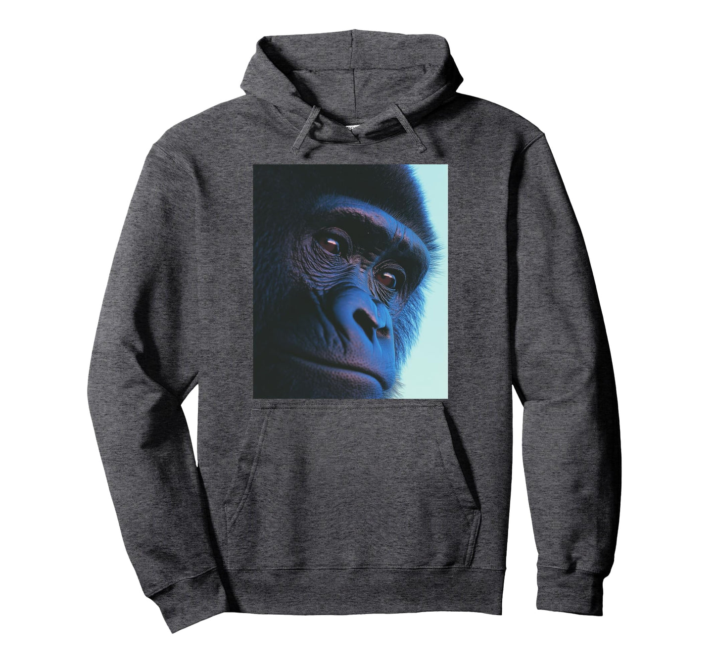 Trendy Tops Gorilla Hoodie - Minimalist Print for Adults - T-Shirt, Sweatshirt, Hoodie
