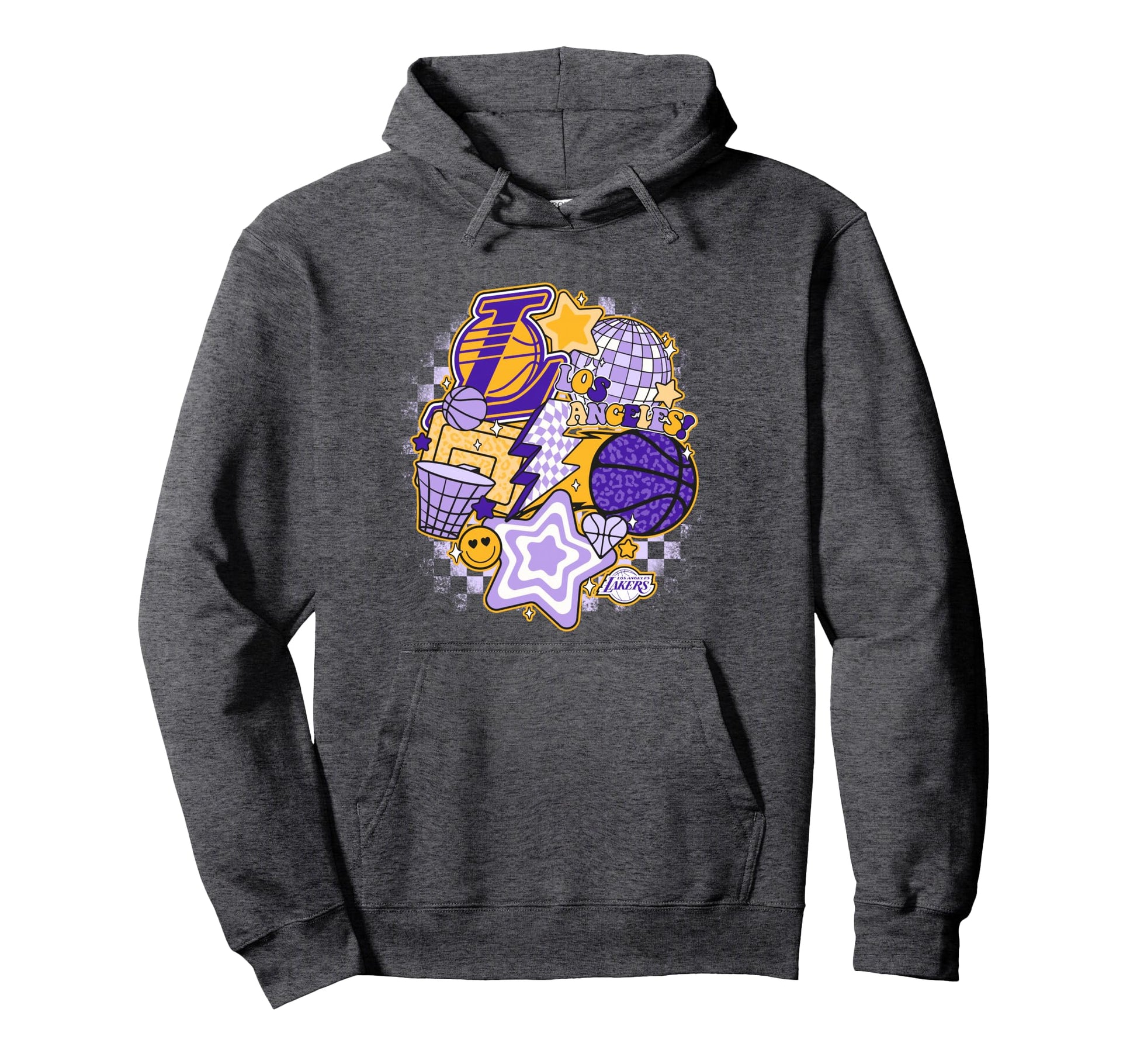 Nba Los Angeles Lakers Psychedelic Hoodie - Casual Everyday Wear Unisex - T-Shirt, Sweatshirt, Hoodie