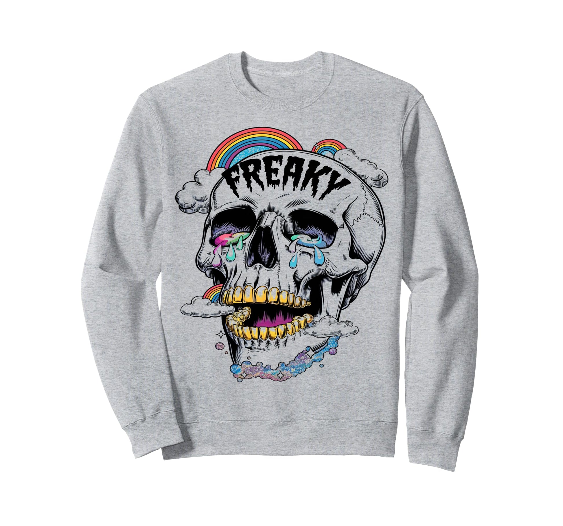 Gothic Mens Womens Tops Skeleton Meme Sweatshirt - Minimalist Print Unisex - T-Shirt, Sweatshirt, Hoodie