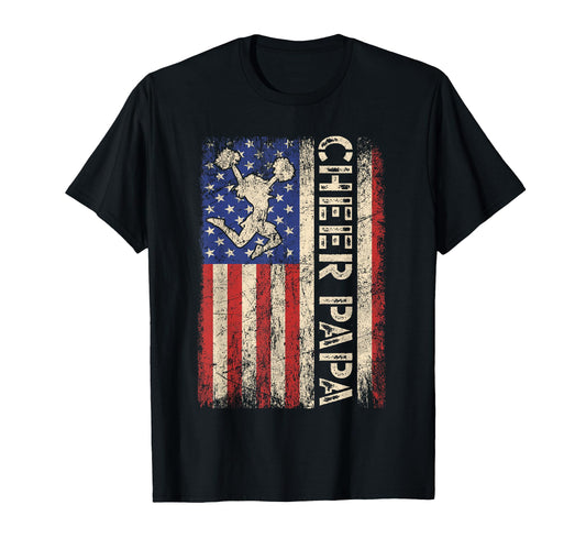 Cheer Papa Funny Cheer Dad T-Shirt - Custom Art Print for Adults - T-Shirt, Sweatshirt, Hoodie