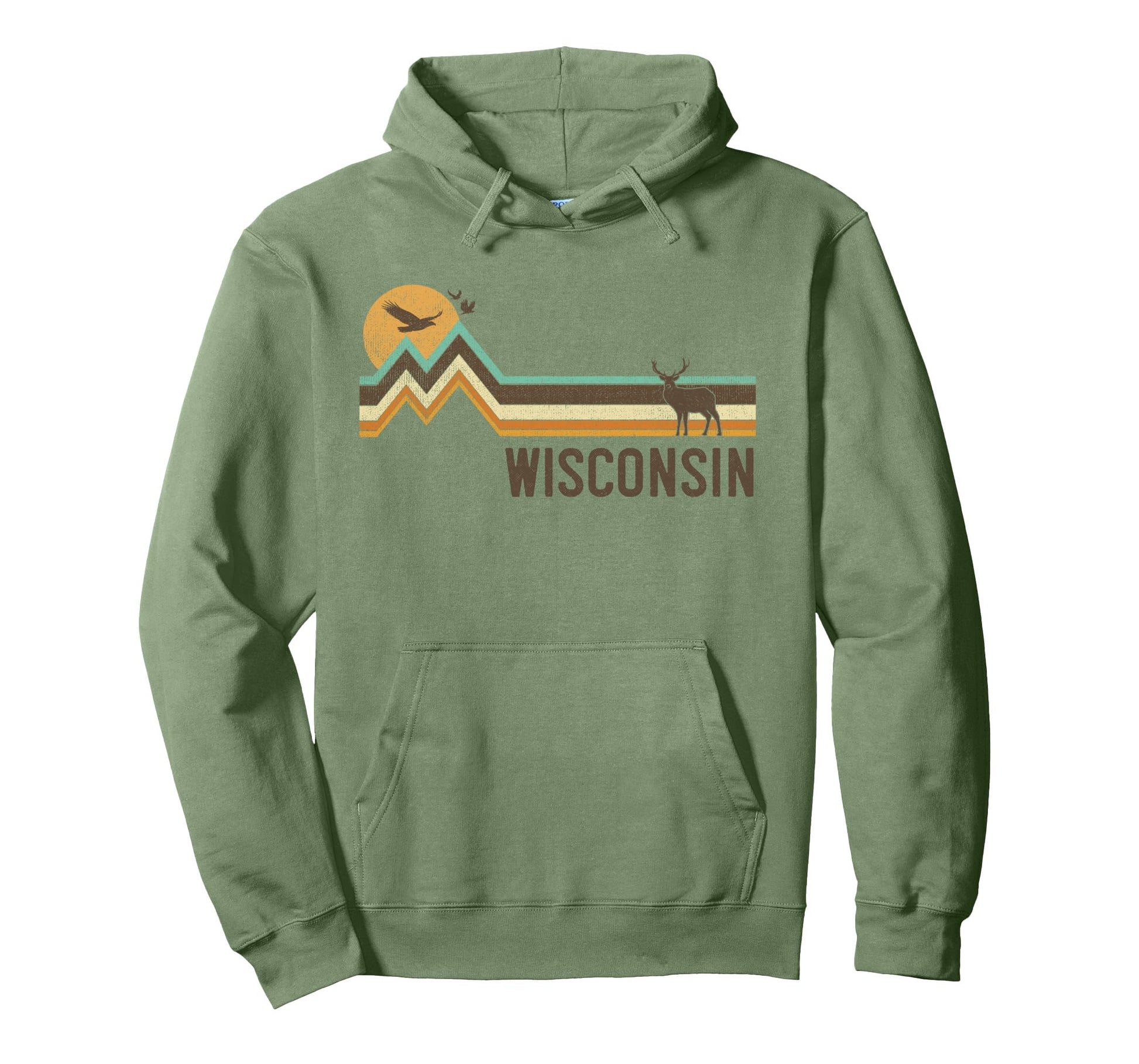 Wisconsin 70S 80S Nature Hoodie - Aesthetic Graphic Unisex - T-Shirt, Sweatshirt, Hoodie
