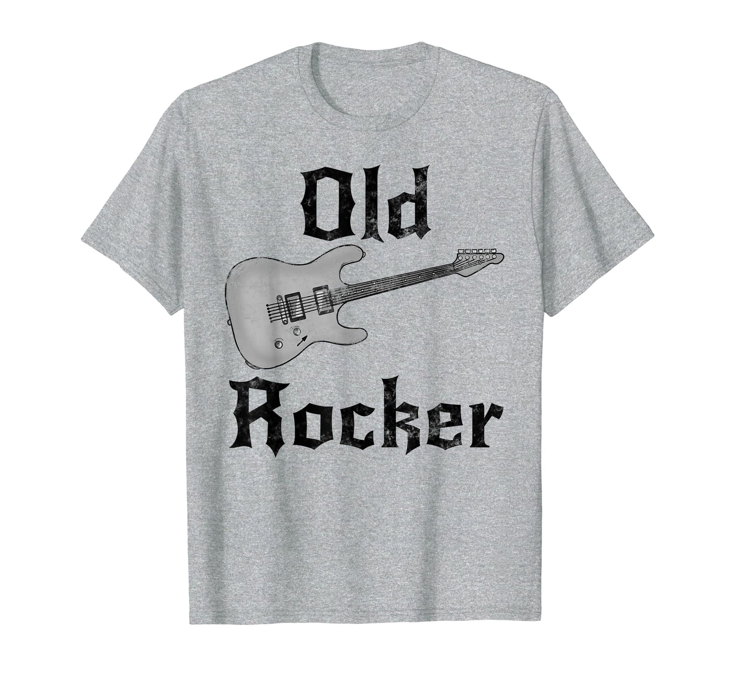 Old Rocker Electric Guitar Retirement T-Shirt - Trendy Graphic for Adults - T-Shirt, Sweatshirt, Hoodie