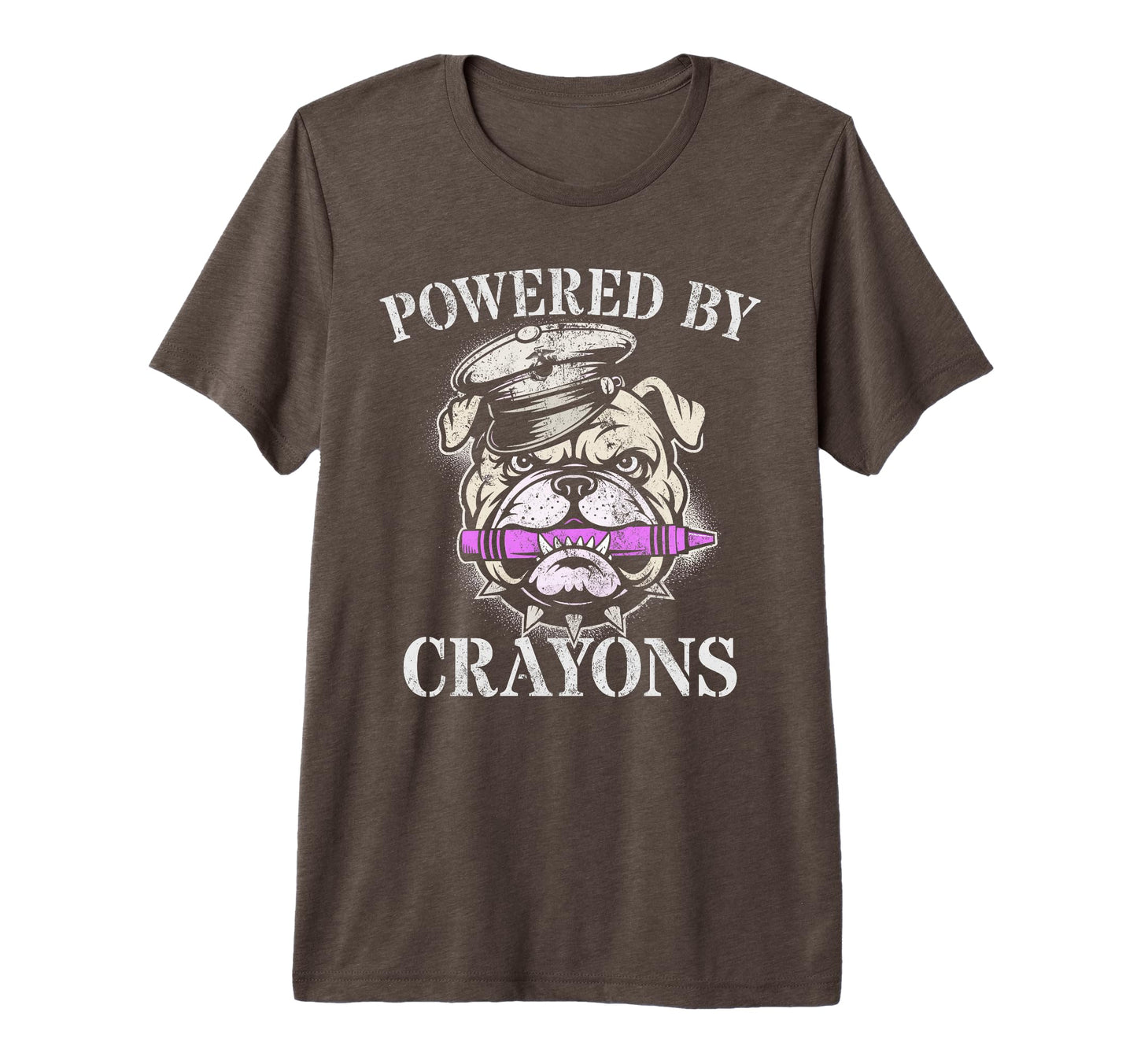Powered Crayons Soldier Dad Team T-Shirt - Graphic Print Men Women - T-Shirt, Sweatshirt, Hoodie