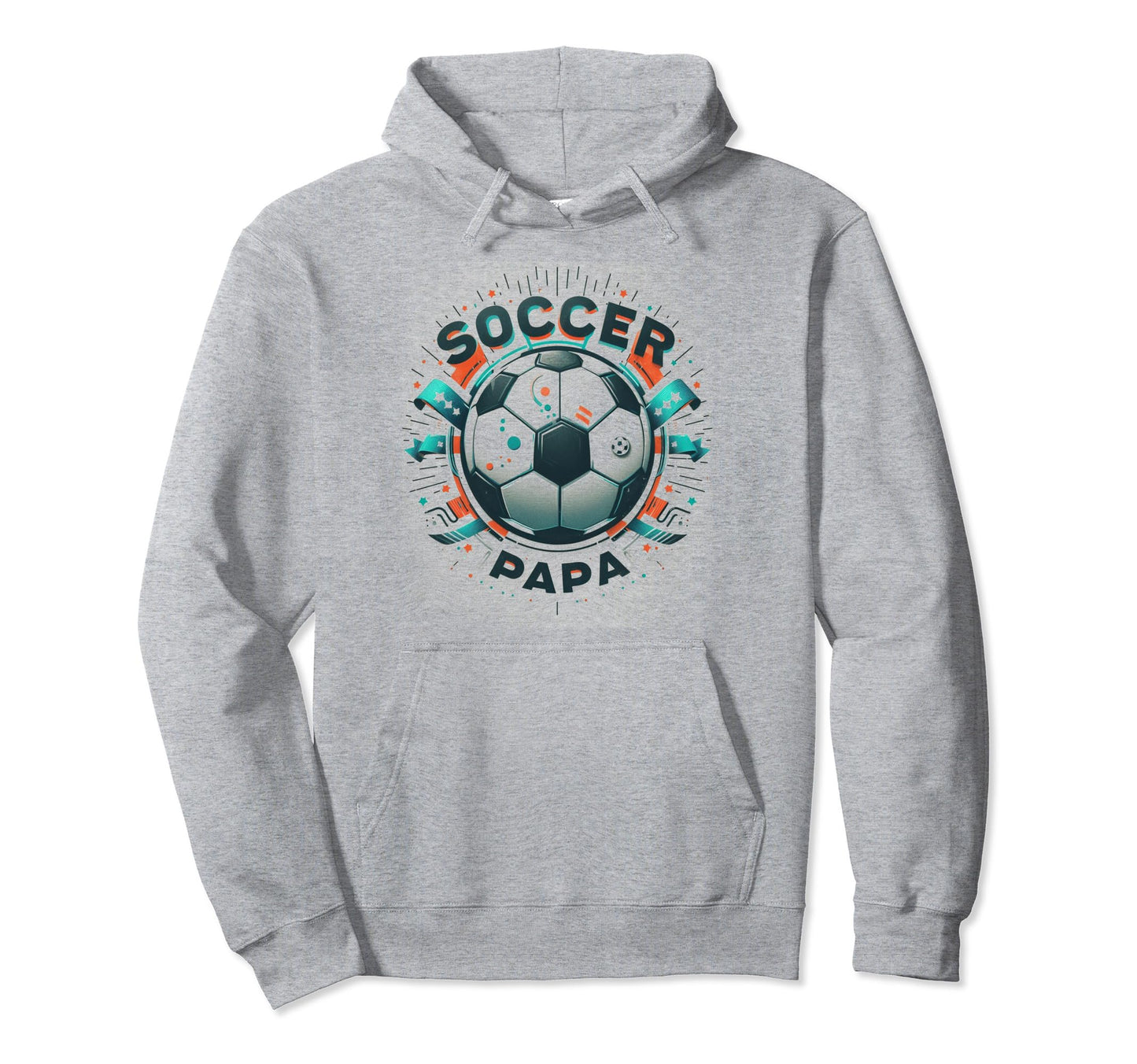 Soccer Papa Family Matching Dad Fathers Hoodie - Graphic Print for Adults - T-Shirt, Sweatshirt, Hoodie