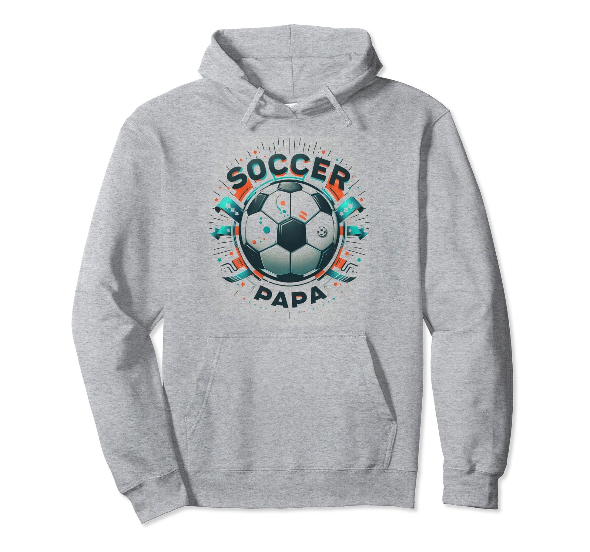Soccer Papa Family Matching Dad Fathers Hoodie - Graphic Print for Adults - T-Shirt, Sweatshirt, Hoodie