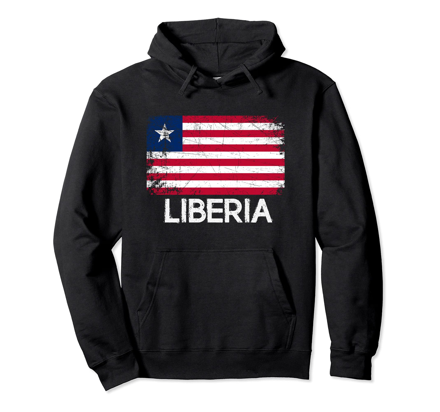Liberian Flag Made Liberia Gift Hoodie - Trendy Graphic for Adults - T-Shirt, Sweatshirt, Hoodie