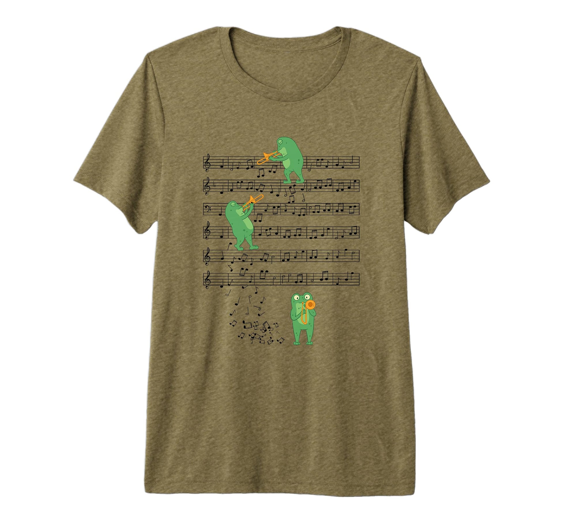 Funny Trombone Player Frog Playing T-Shirt - Unique Graphic for Adults - T-Shirt, Sweatshirt, Hoodie