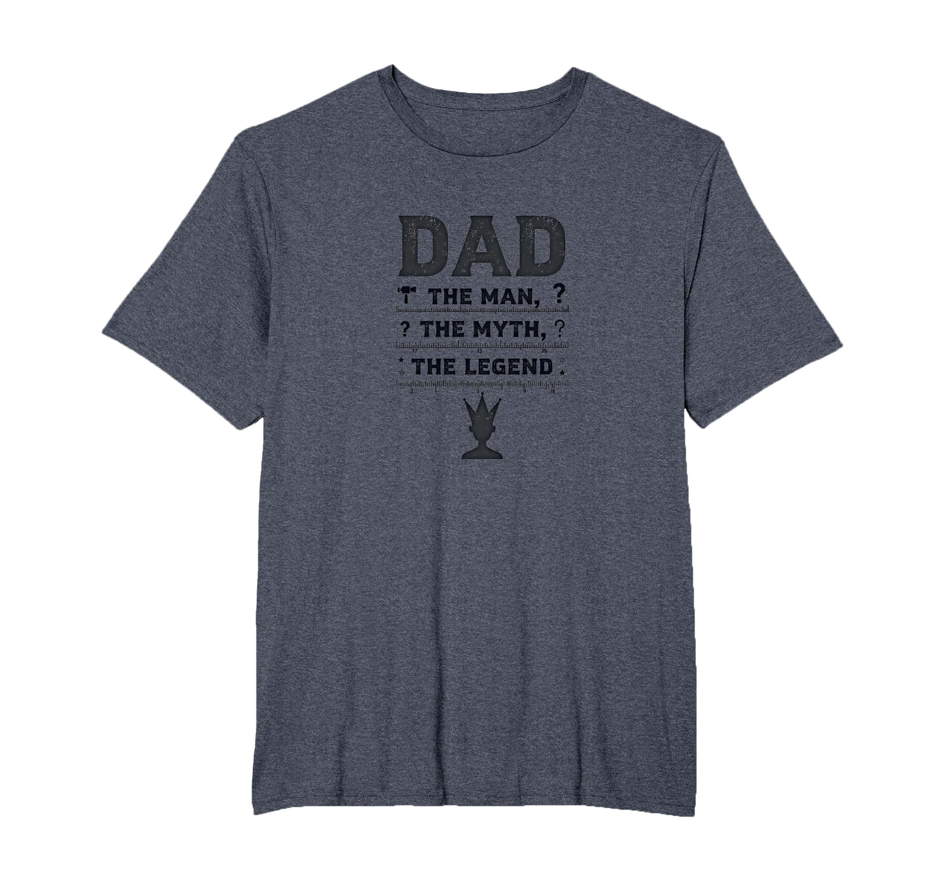 Funny Dads Dad Myth Legend Crown Gift T-Shirt - Minimalist Print Unisex - T-Shirt, Sweatshirt, Hoodie