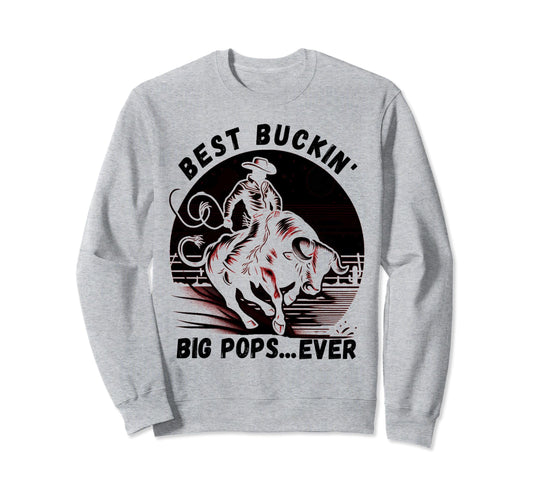 Bullriding Bucking Rodeo Fathers Day Sweatshirt - Graphic Print for Adults - T-Shirt, Sweatshirt, Hoodie