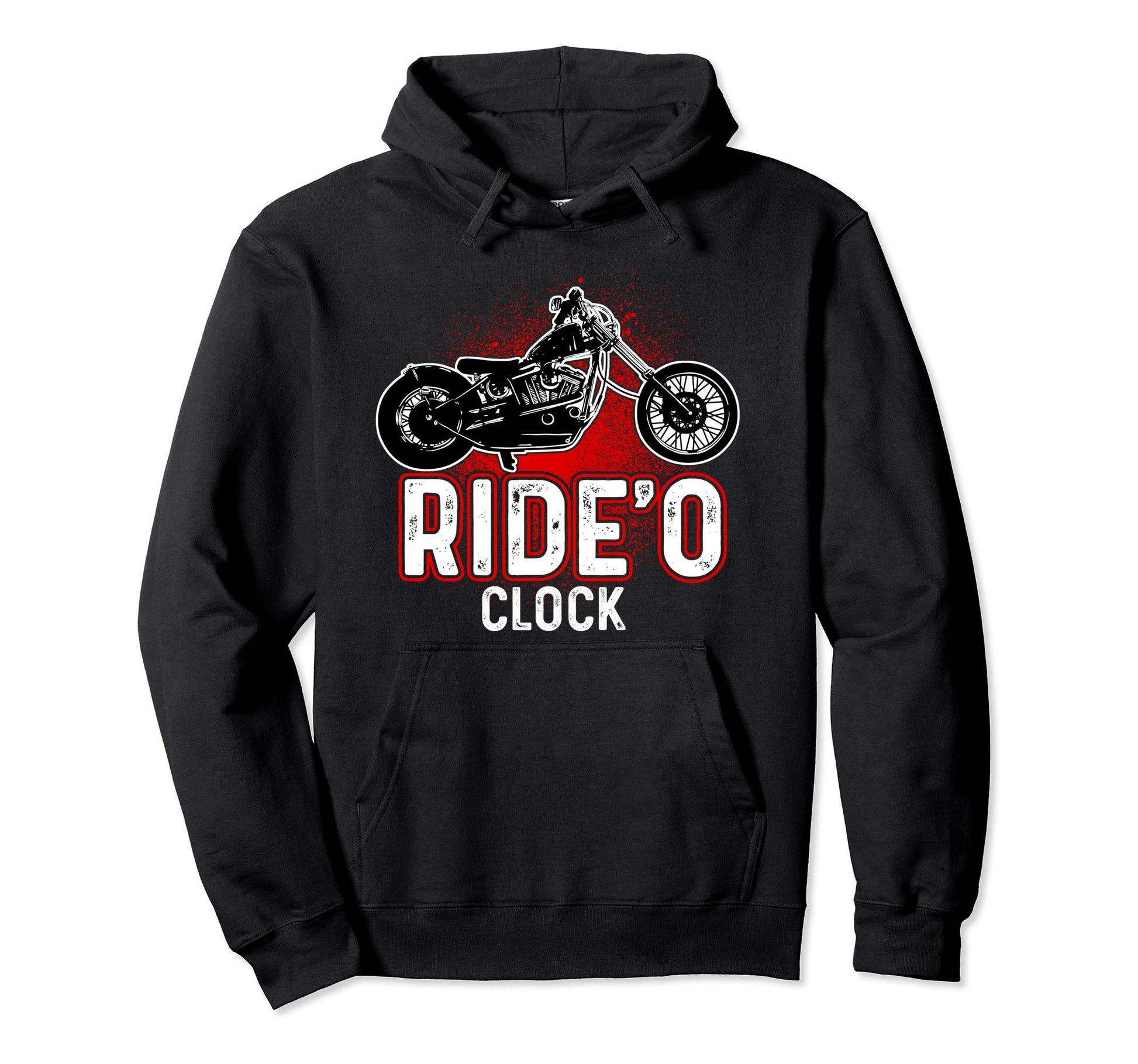 Motorcycle Gift Biker Rideo Clock Ride Hoodie - Graphic Print for Adults - T-Shirt, Sweatshirt, Hoodie