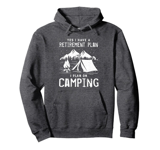 Camping Nature Hiking Mountains Hoodie - Unique Graphic Men Women - T-Shirt, Sweatshirt, Hoodie