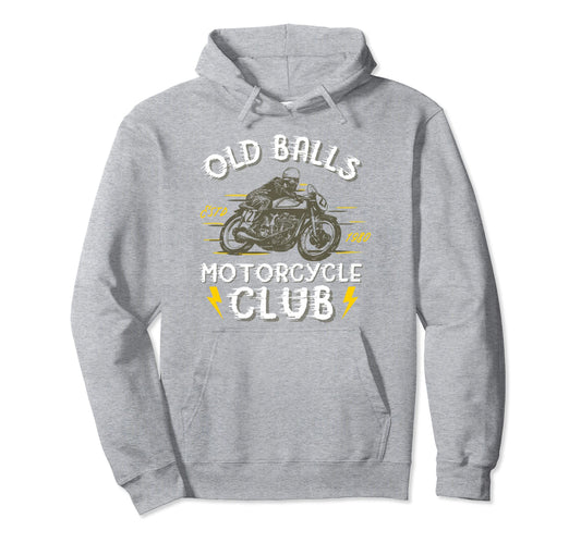 40 Old Balls Motorcycle Club Est 1980 Hoodie - Minimalist Print Men Women - T-Shirt, Sweatshirt, Hoodie