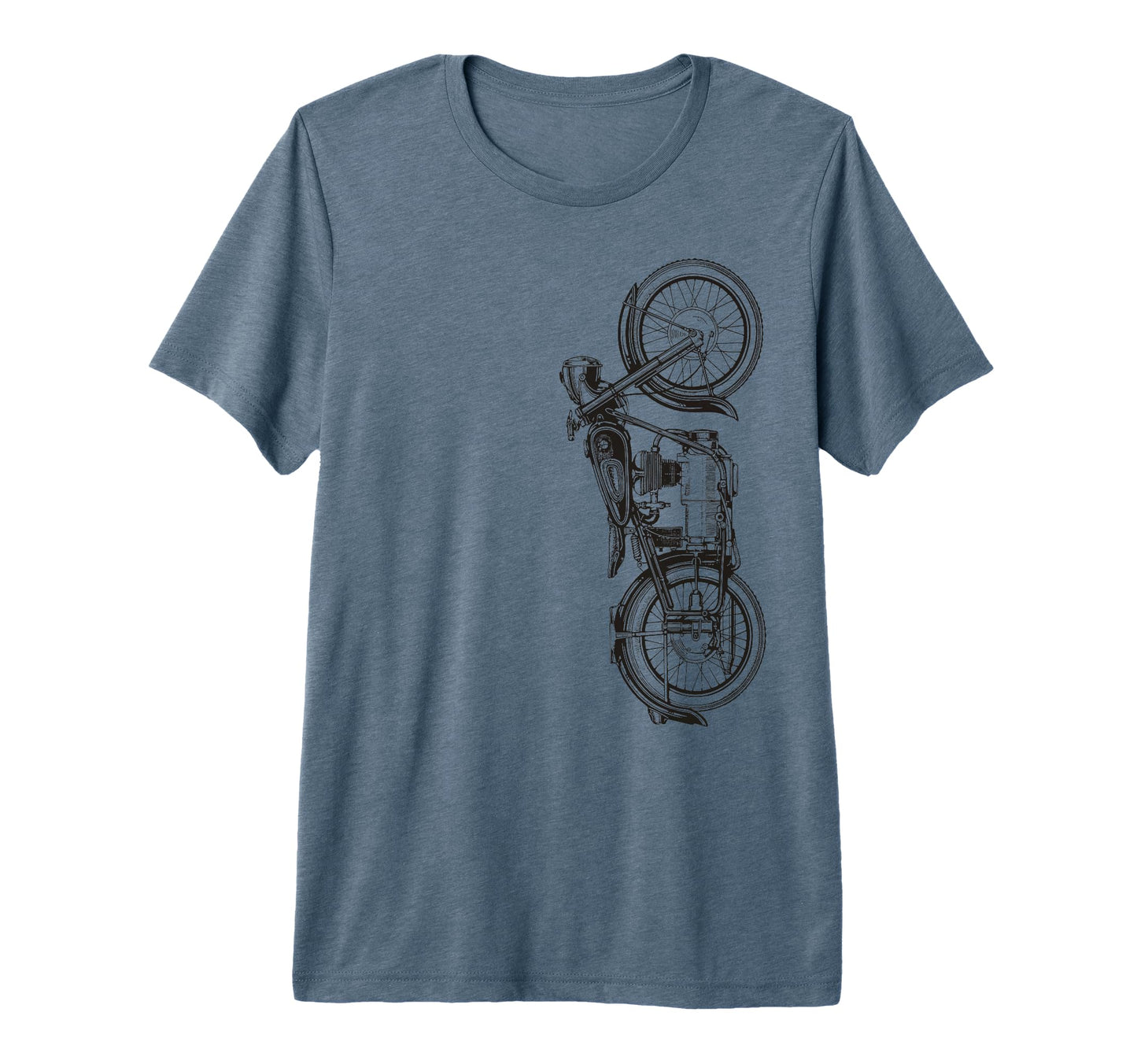 Motorcycle Biker Tri Blend T-Shirt - Trendy Graphic Unisex - T-Shirt, Sweatshirt, Hoodie