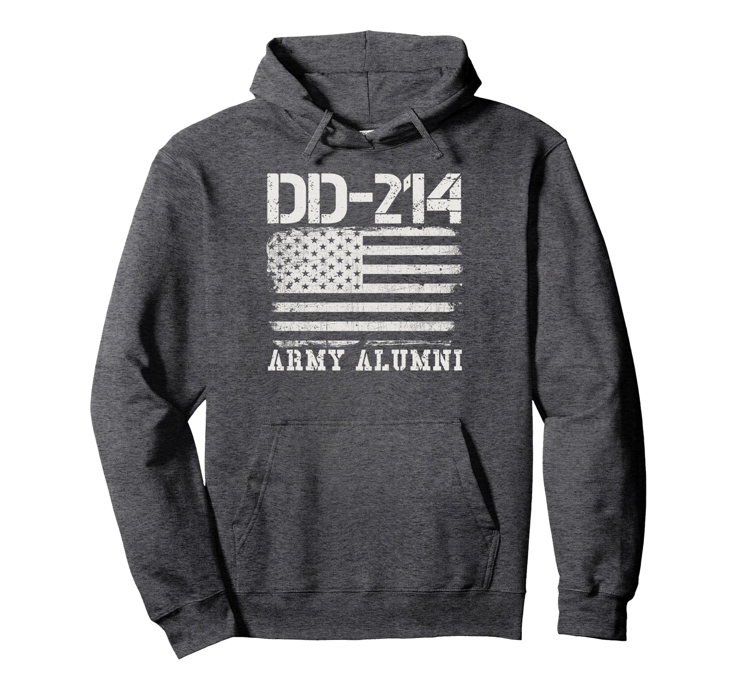 Dd214 Army Alumni Distressed Hoodie - Minimalist Print for Adults - T-Shirt, Sweatshirt, Hoodie