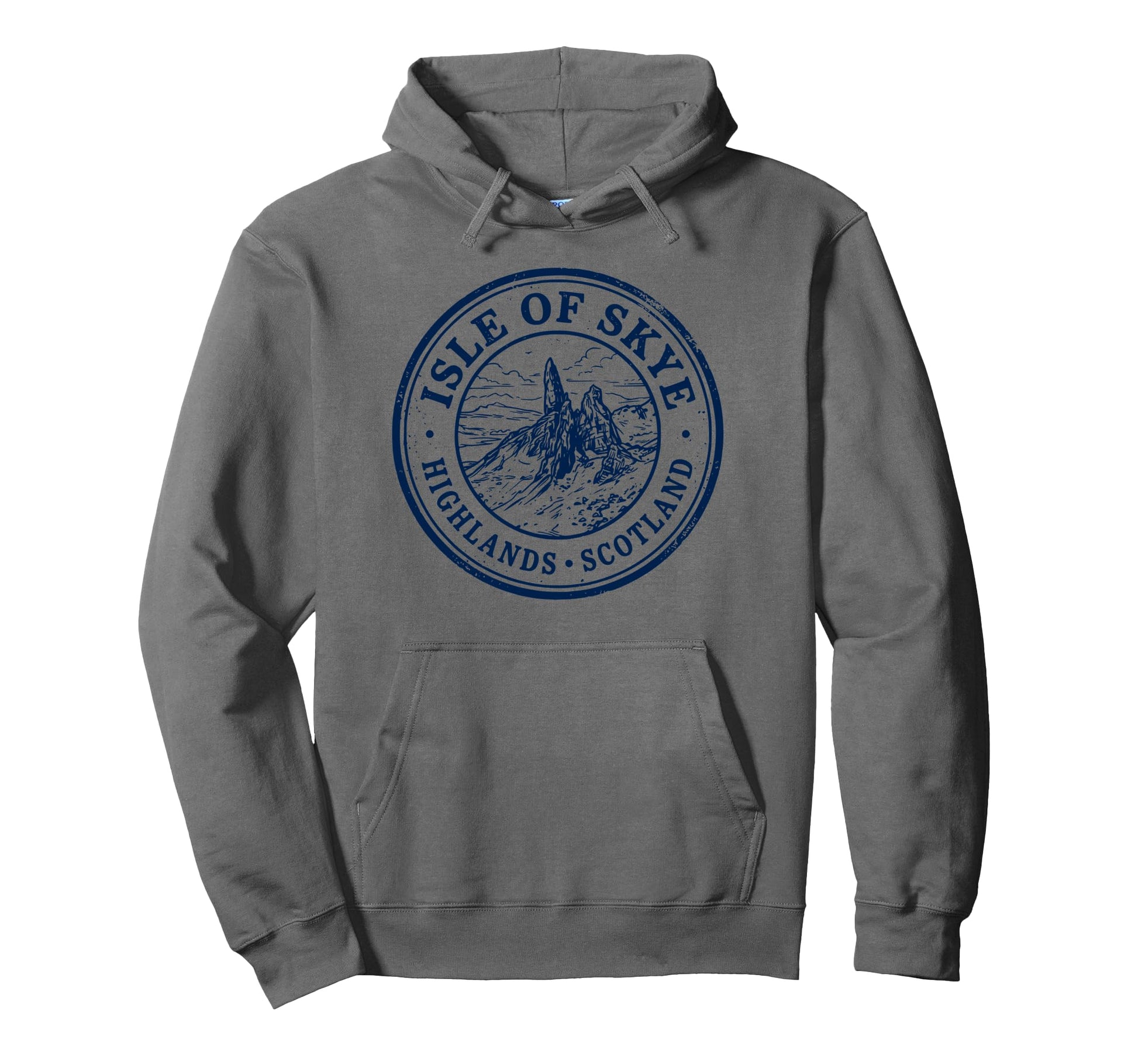 Isle Skye Scotland Postage Navy Hoodie - Casual Everyday Wear Men Women - T-Shirt, Sweatshirt, Hoodie