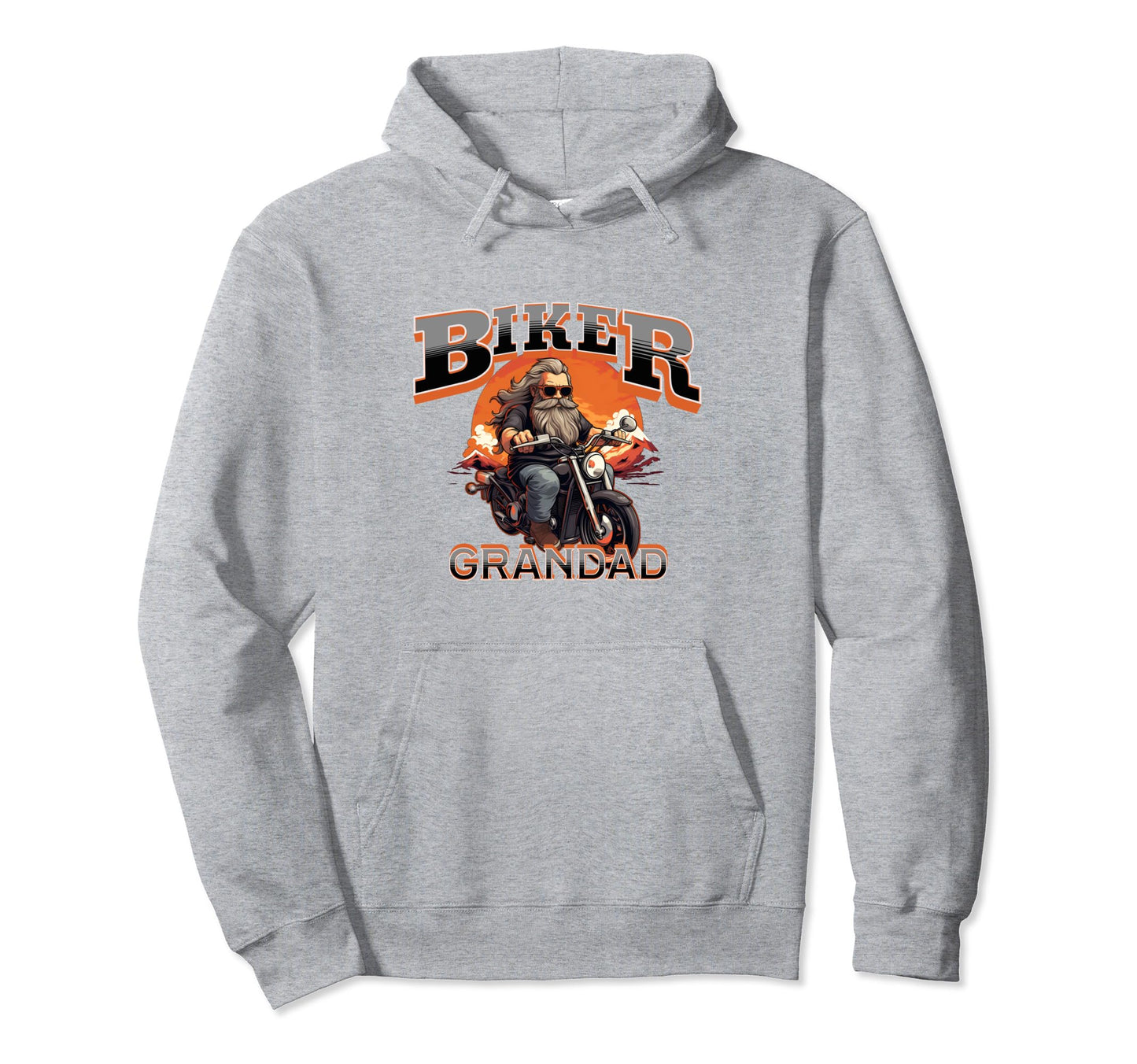 Mens Motorbike Biker Grandpa Motorcycling Hoodie - Custom Art Print Unisex - T-Shirt, Sweatshirt, Hoodie