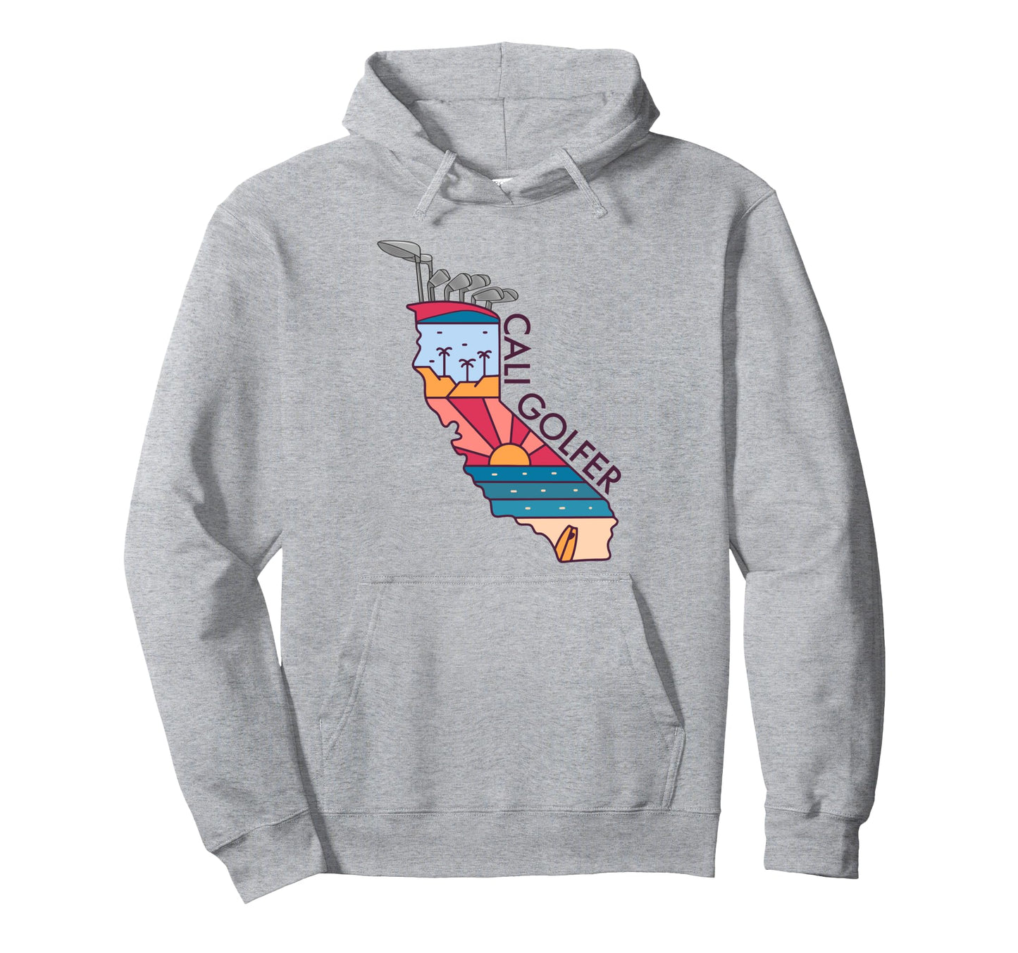 California Fathers Day Golf Bag Funny Hoodie - Trendy Graphic for Adults - T-Shirt, Sweatshirt, Hoodie