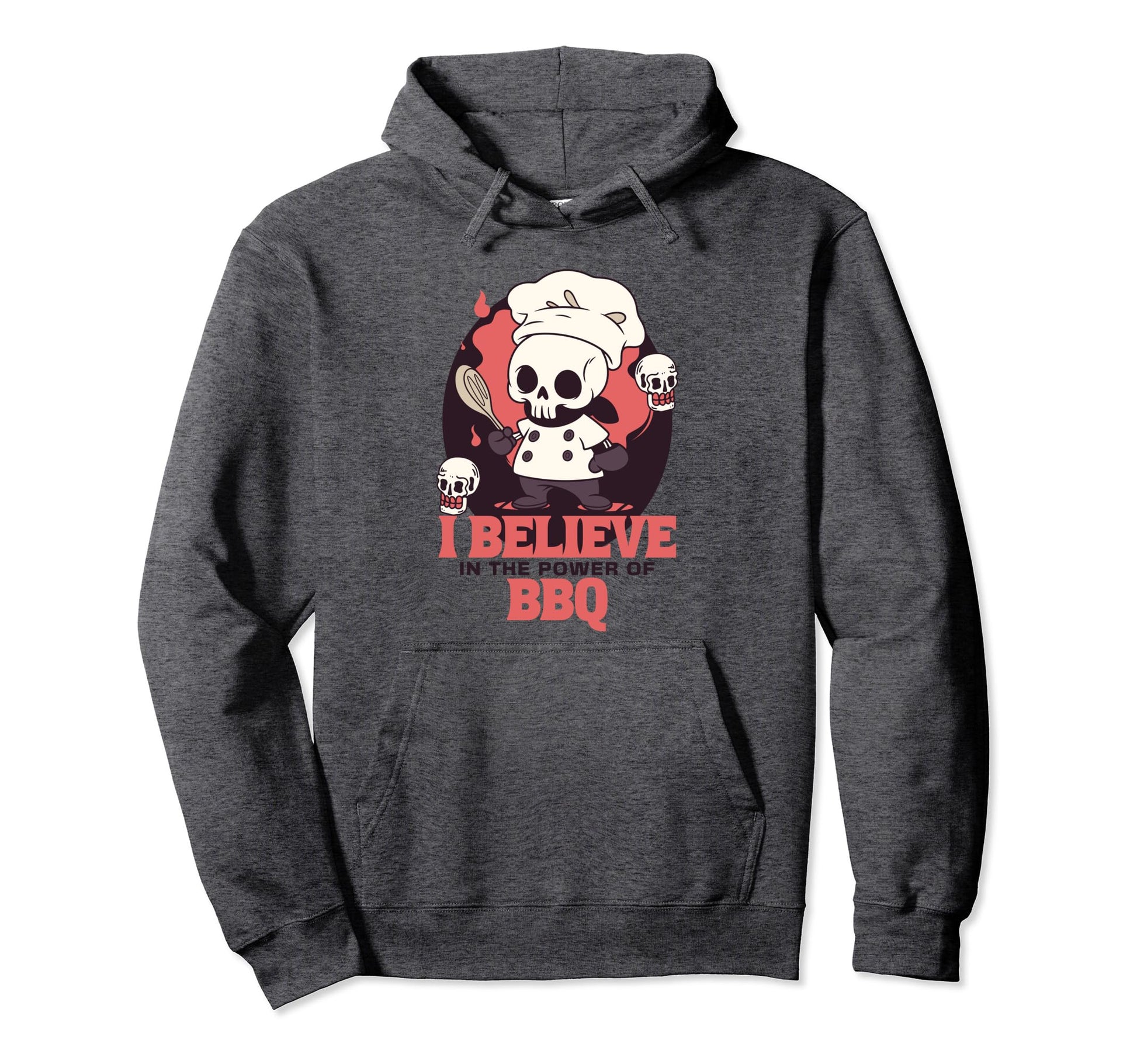 I Believe Power Bbq Dad Husband Skeleton Hoodie - Graphic Print for Adults - T-Shirt, Sweatshirt, Hoodie