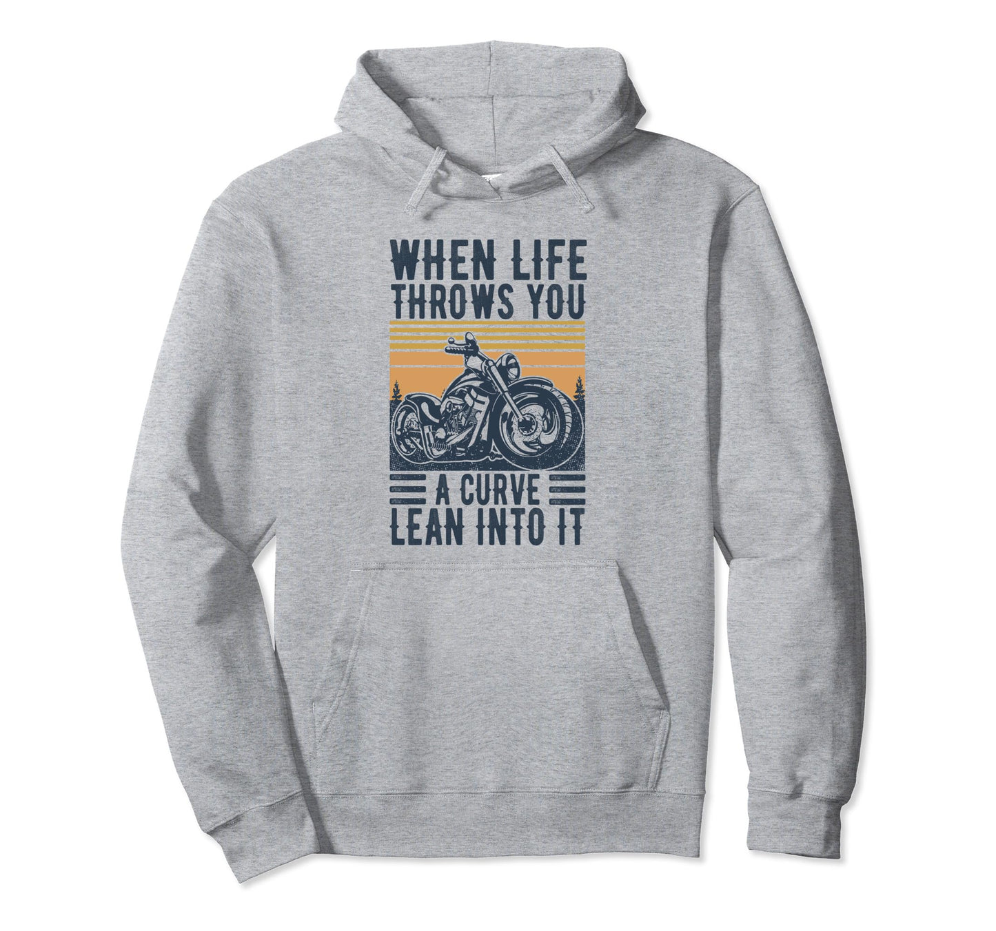Motorcycle Biker When Life Throws You Hoodie - Minimalist Print Men Women - T-Shirt, Sweatshirt, Hoodie