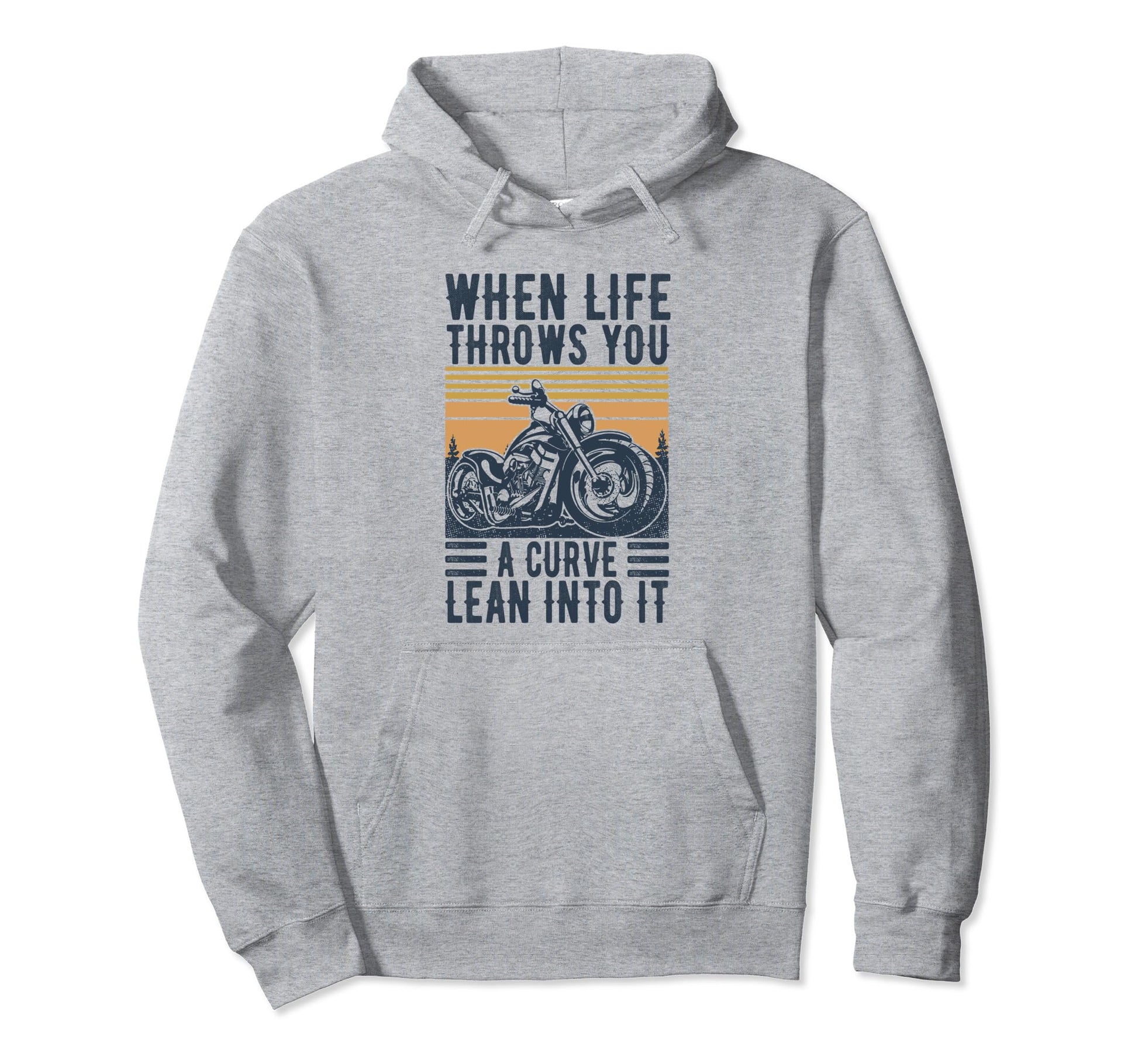 Motorcycle Biker When Life Throws You Hoodie - Minimalist Print Men Women - T-Shirt, Sweatshirt, Hoodie