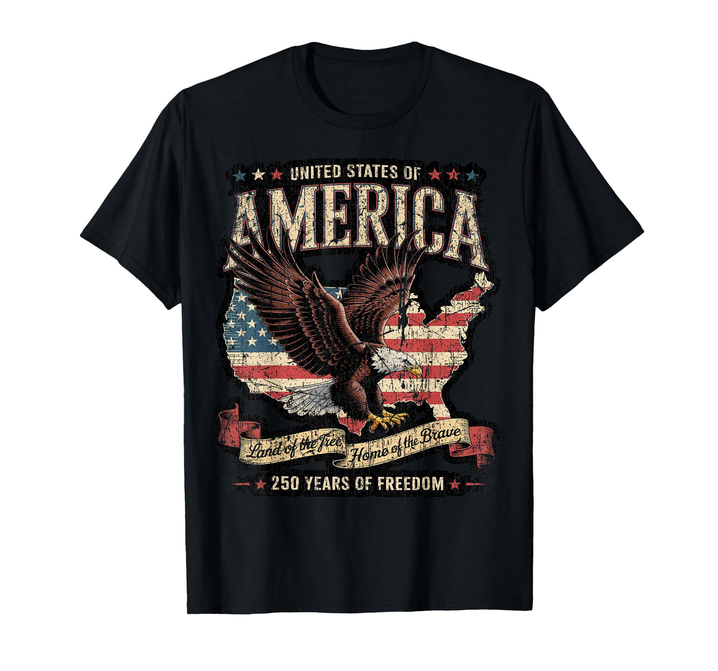 250 Year American Anniversary Usa Flag T-Shirt - Graphic Print for Adults - T-Shirt, Sweatshirt, Hoodie