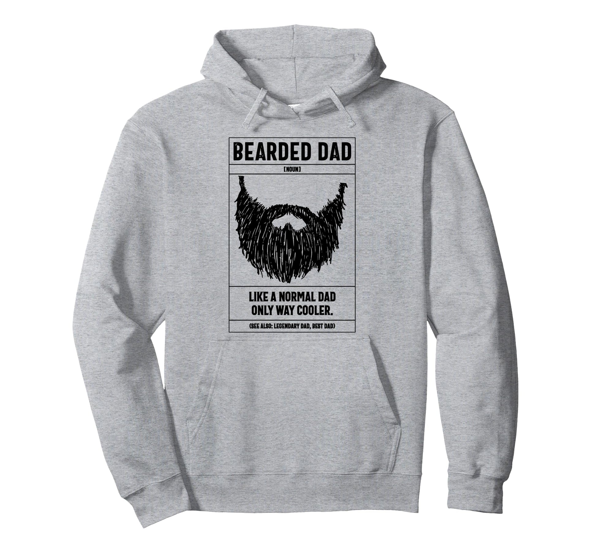 Bearded Dad Definition Like Normal Dad Hoodie - Minimalist Print Unisex - T-Shirt, Sweatshirt, Hoodie