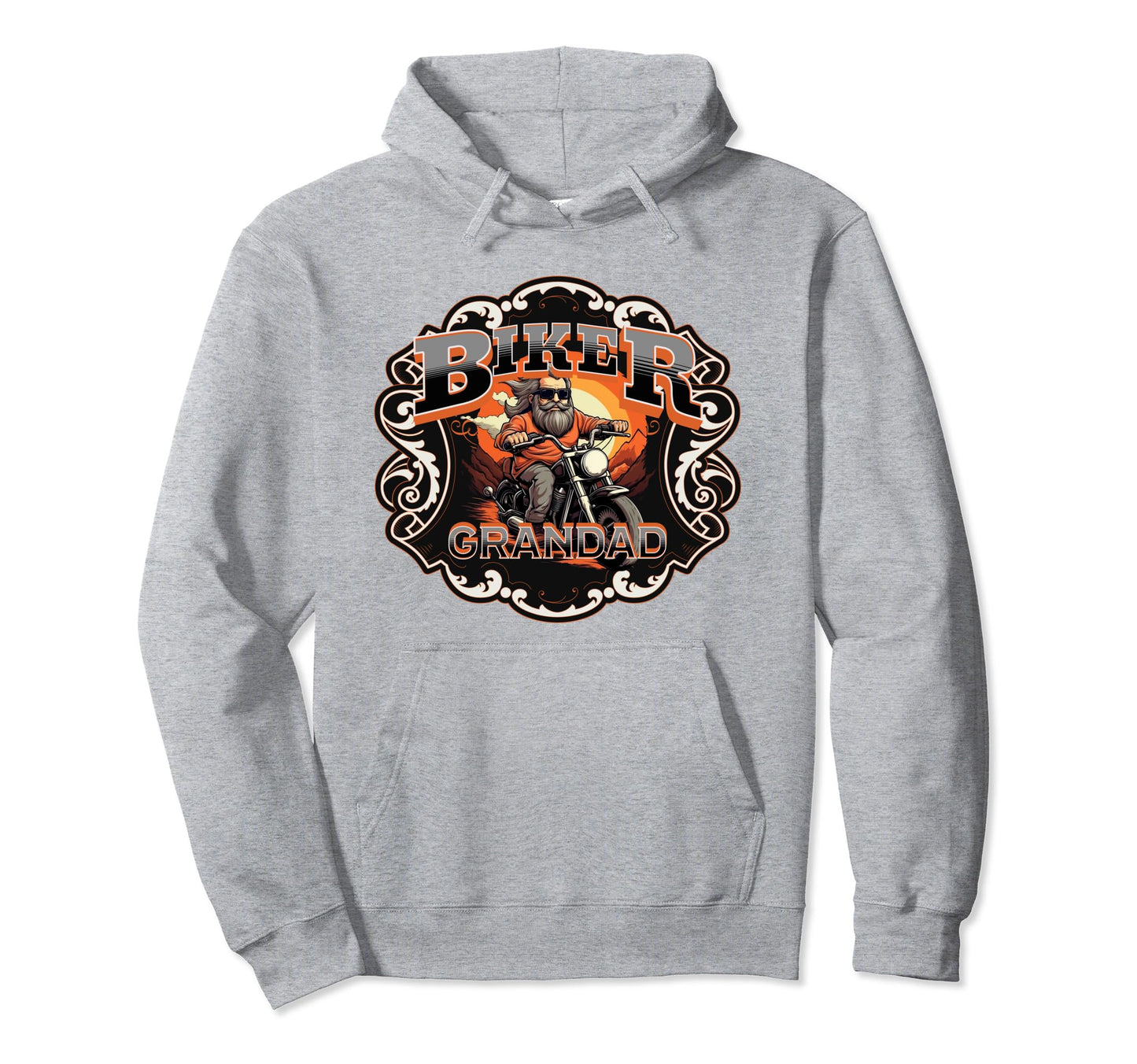 Mens Motorbike Biker Grandpa Motorcycling Hoodie - Trendy Graphic Unisex - T-Shirt, Sweatshirt, Hoodie