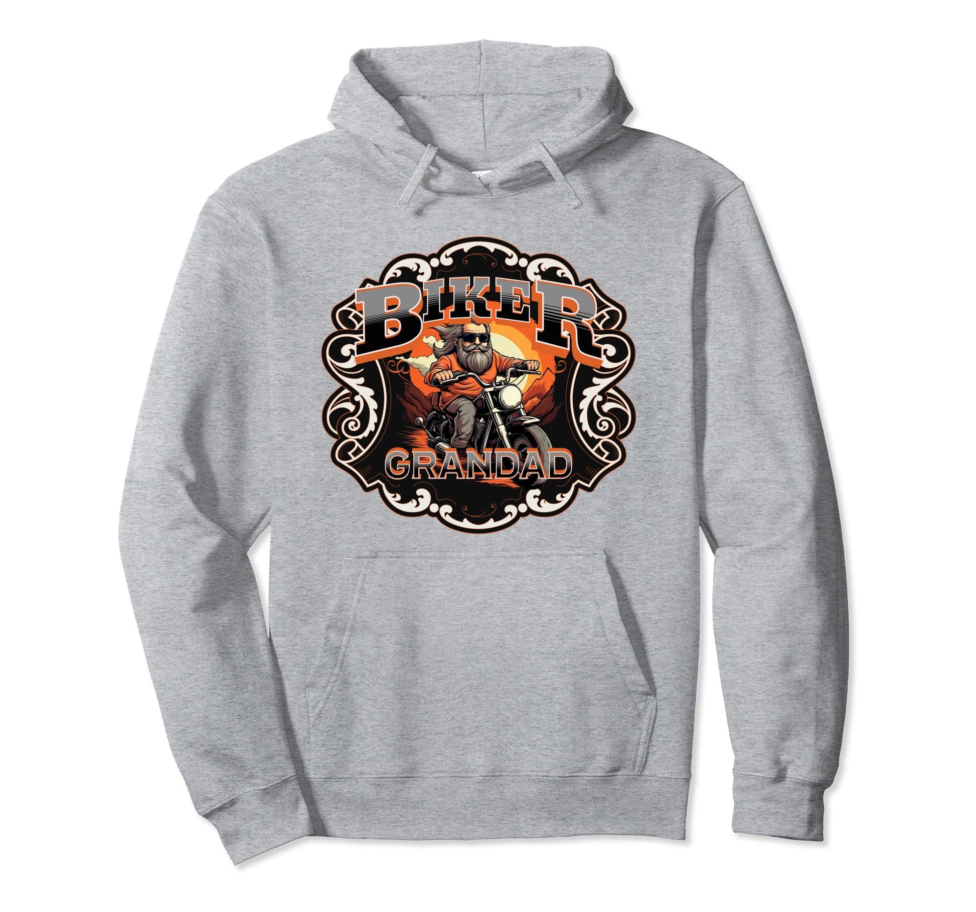Mens Motorbike Biker Grandpa Motorcycling Hoodie - Trendy Graphic Unisex - T-Shirt, Sweatshirt, Hoodie