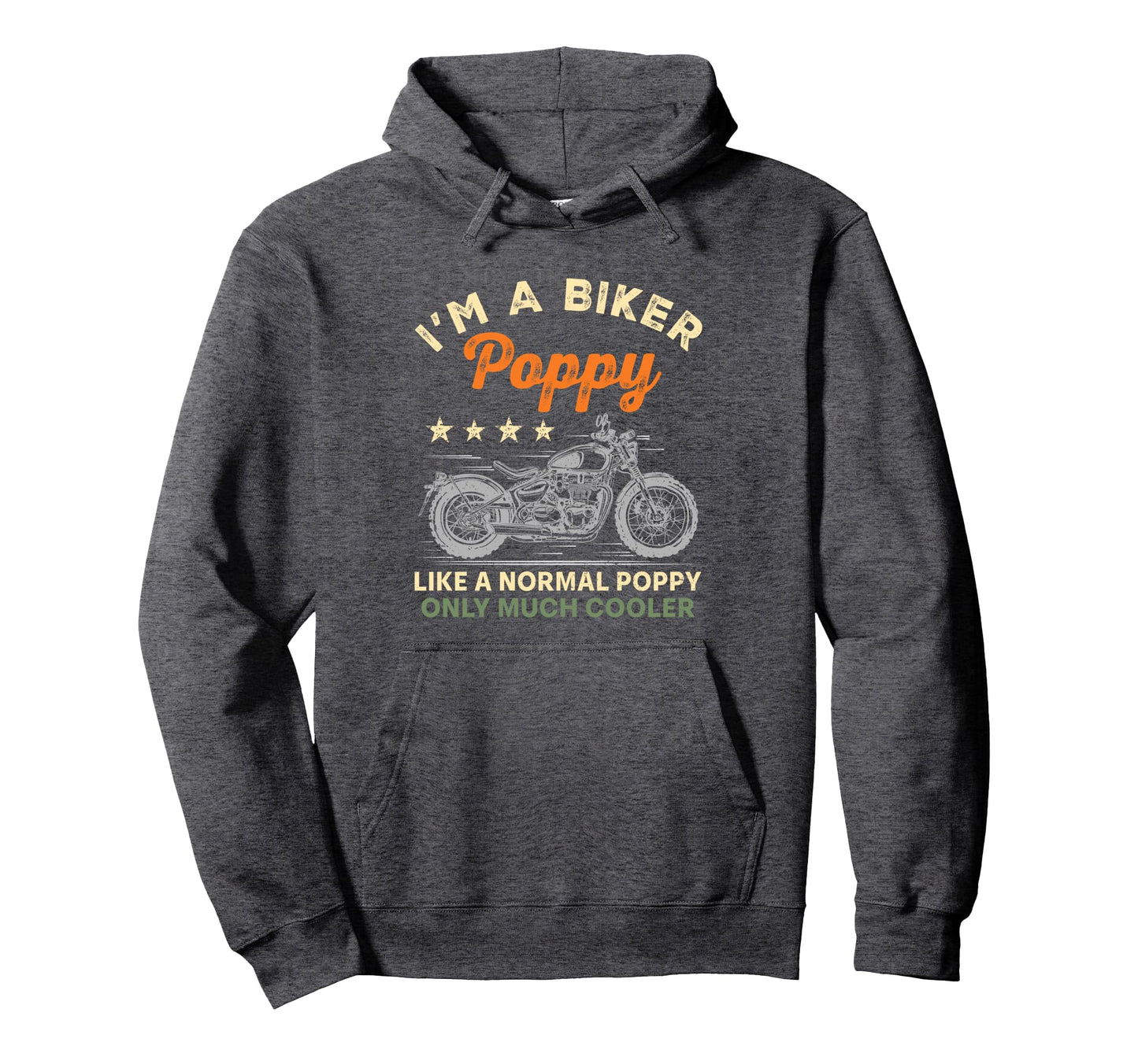 Im Biker Poppy Motorcycle Rider Hoodie - Minimalist Print for Adults - T-Shirt, Sweatshirt, Hoodie
