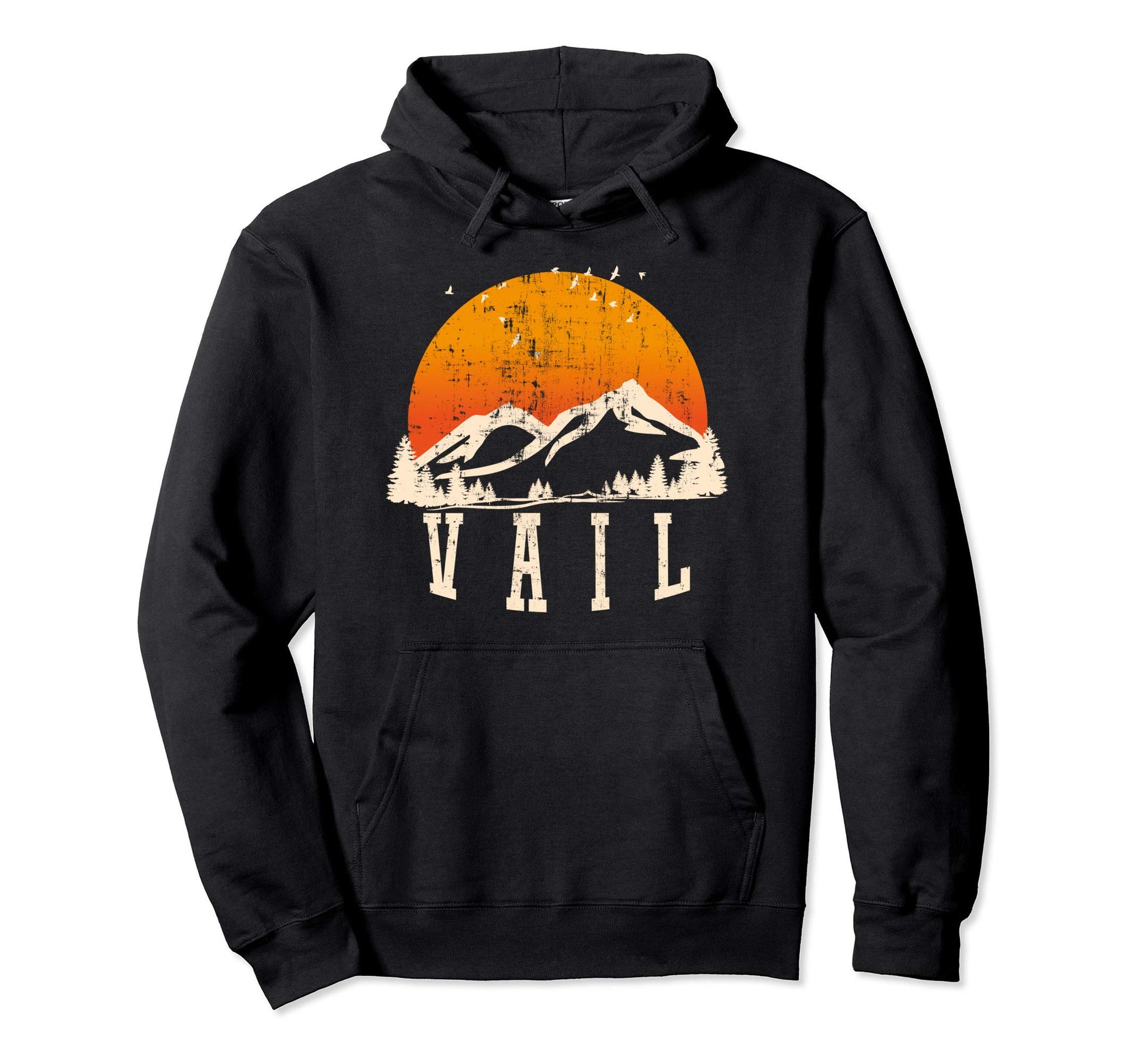 Vail Mountain Art Image Souvenir State Hoodie - Fun Novelty Design Unisex - T-Shirt, Sweatshirt, Hoodie