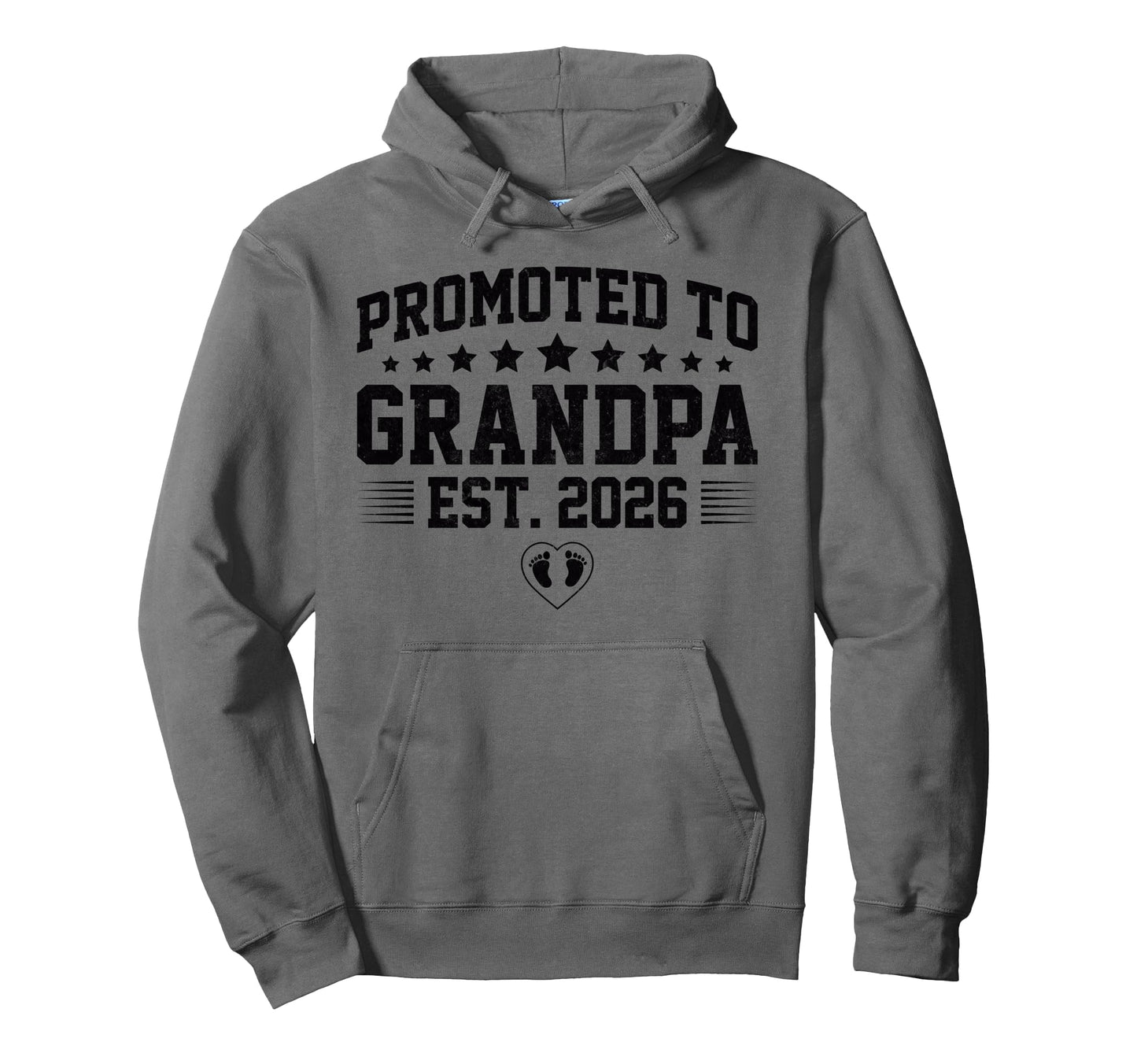 Promoted To Grandpa Est 2026 Soon To Hoodie - Minimalist Print for Adults - T-Shirt, Sweatshirt, Hoodie