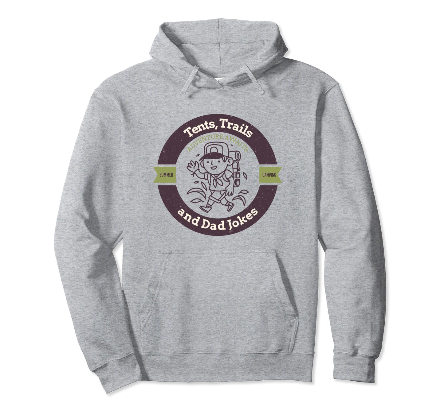 Tents Trails And Dad Jokes Camping Dad Hoodie - Custom Art Print Men Women - T-Shirt, Sweatshirt, Hoodie