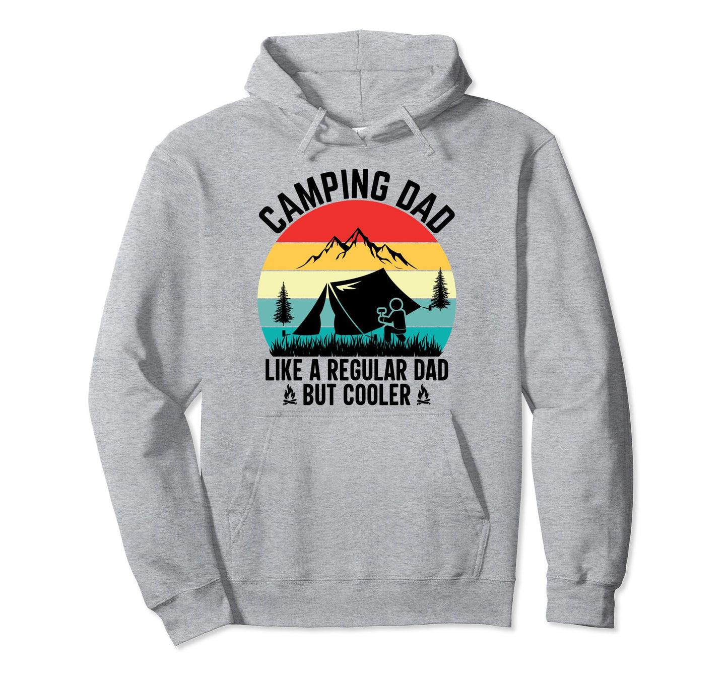 Camping Dad Like Regular Dad But Cooler Hoodie - Custom Art Print Unisex - T-Shirt, Sweatshirt, Hoodie