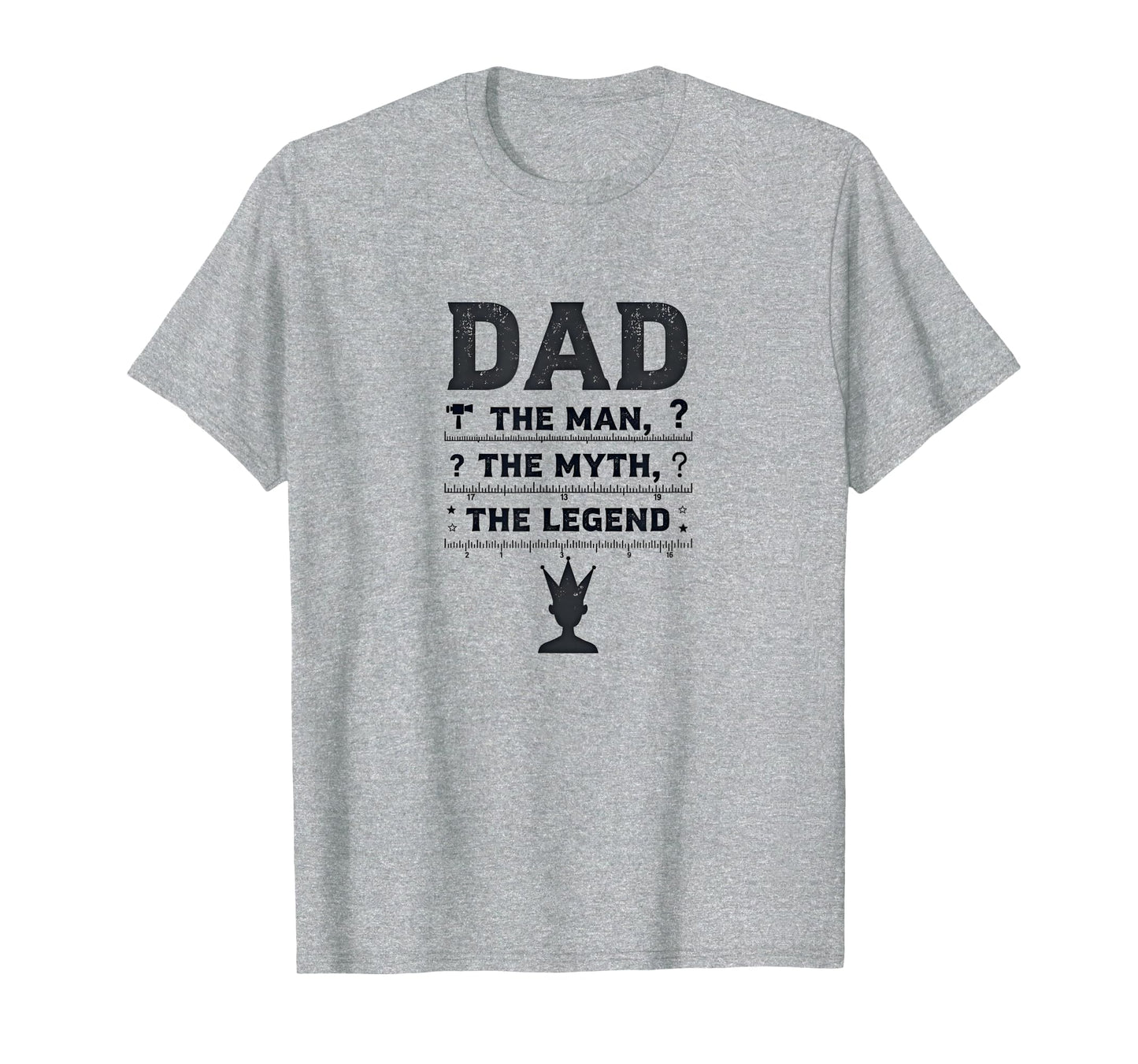Funny Dads Dad Myth Legend Crown Gift T-Shirt - Trendy Graphic for Adults - T-Shirt, Sweatshirt, Hoodie
