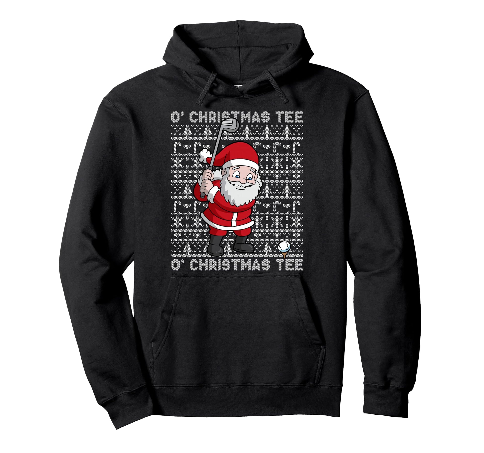 Golf Santa Claus O Golfing Golfer Hoodie - Minimalist Print for Adults - T-Shirt, Sweatshirt, Hoodie