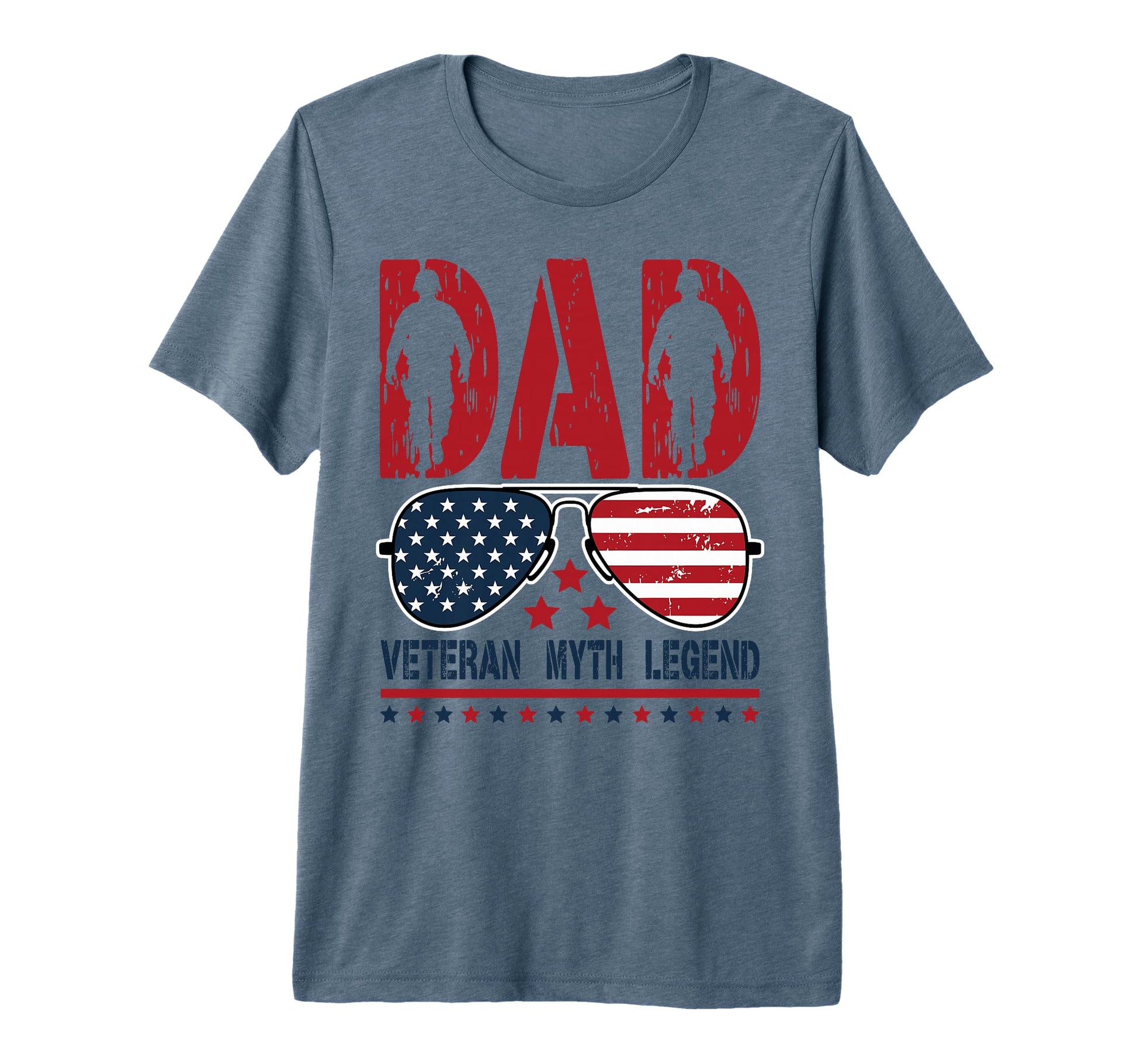 Dad Veteran Myth Legend Fathers Day T-Shirt - Fun Novelty Design Men Women - T-Shirt, Sweatshirt, Hoodie