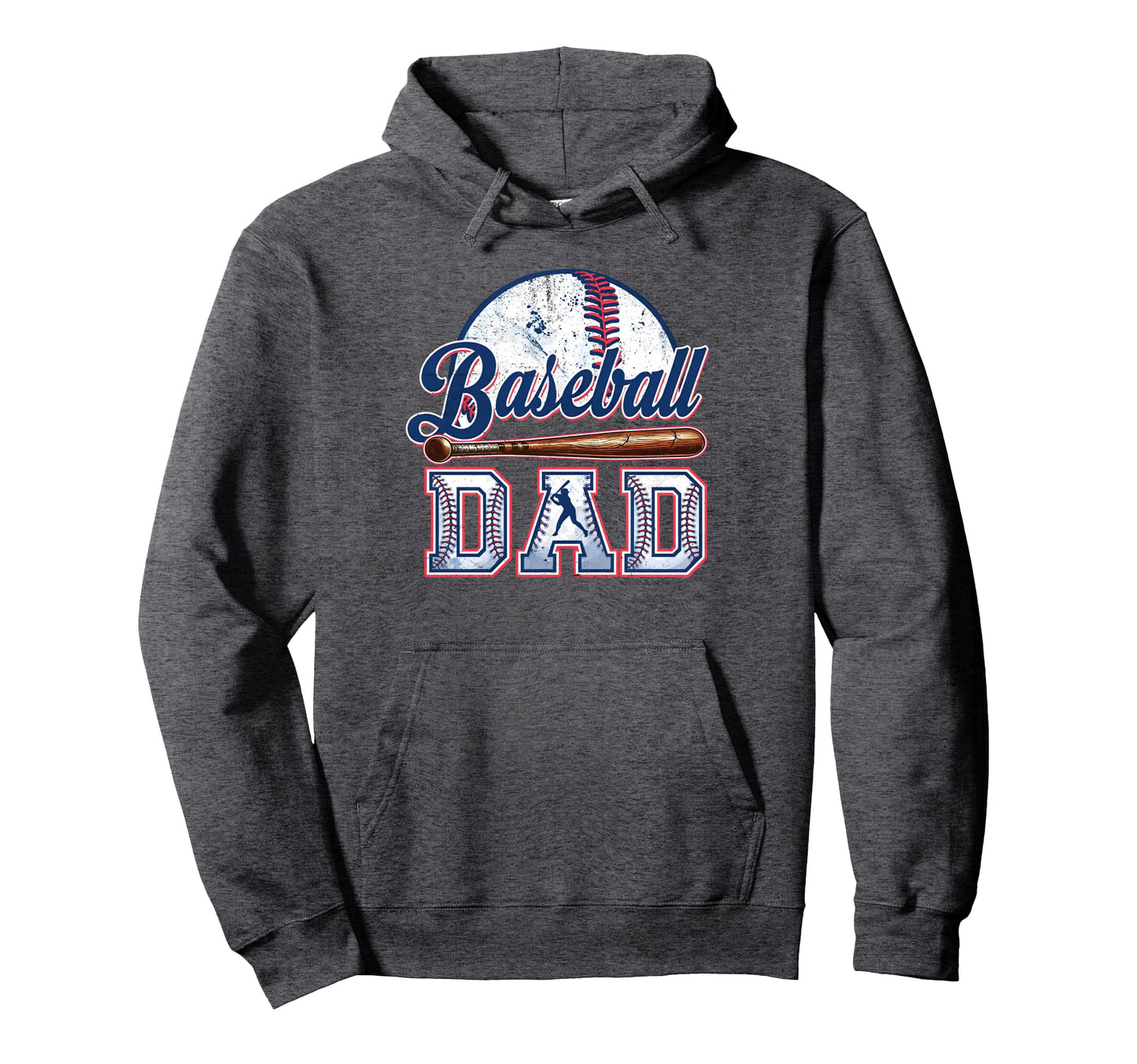 Baseball Dad Happy Fathers Day Sports Hoodie - Fun Novelty Design Unisex - T-Shirt, Sweatshirt, Hoodie
