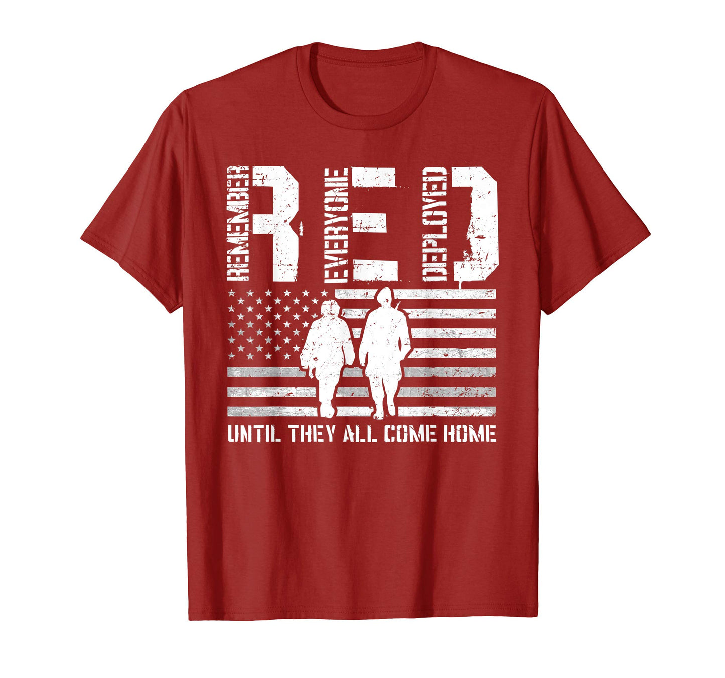 Red Friday American Flag Military T-Shirt - Custom Art Print for Adults - T-Shirt, Sweatshirt, Hoodie