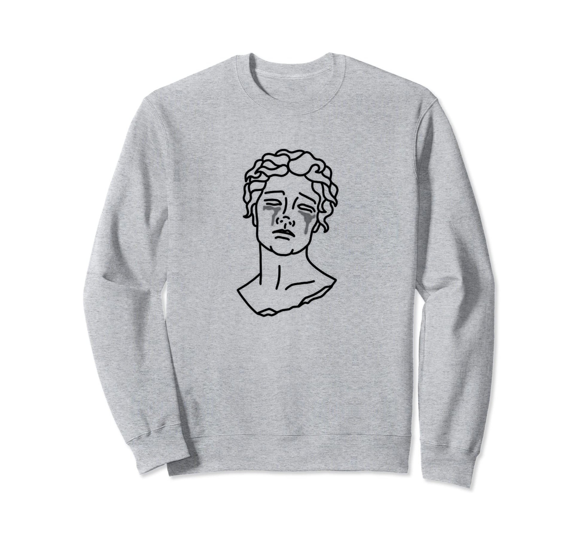 Crying David Statue Michelangelo Pop Sweatshirt - Trendy Graphic Unisex - T-Shirt, Sweatshirt, Hoodie