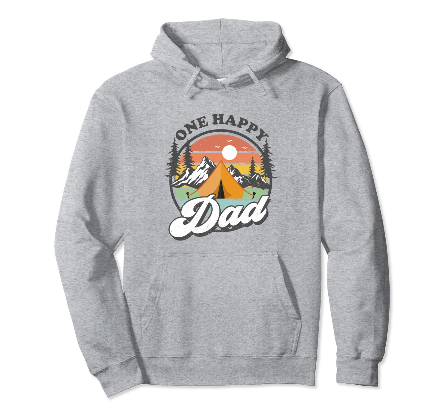 One Happy Dad Happy Camper 1St Birthday Hoodie - Unique Graphic Unisex - T-Shirt, Sweatshirt, Hoodie