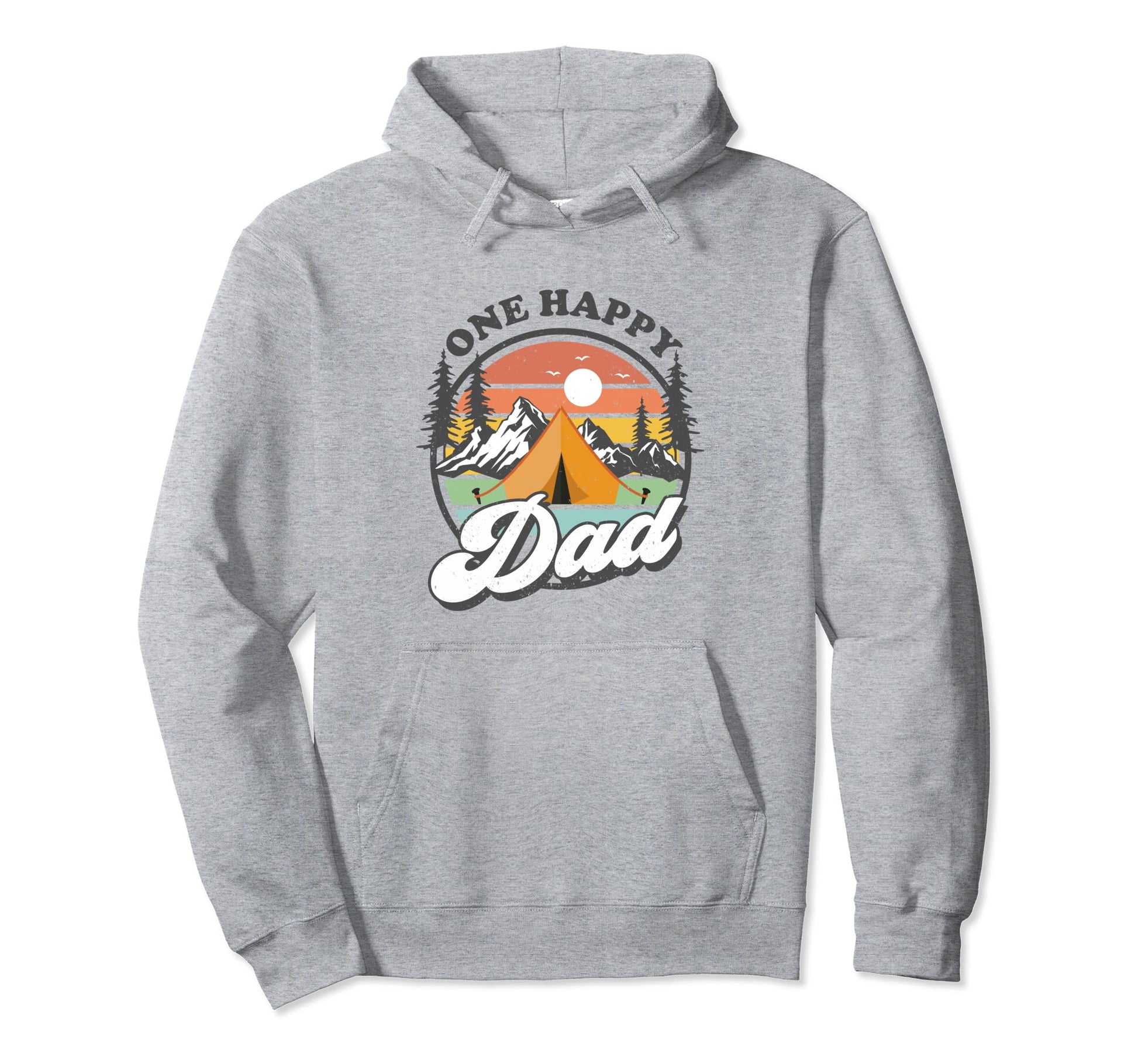One Happy Dad Happy Camper 1St Birthday Hoodie - Unique Graphic Unisex - T-Shirt, Sweatshirt, Hoodie
