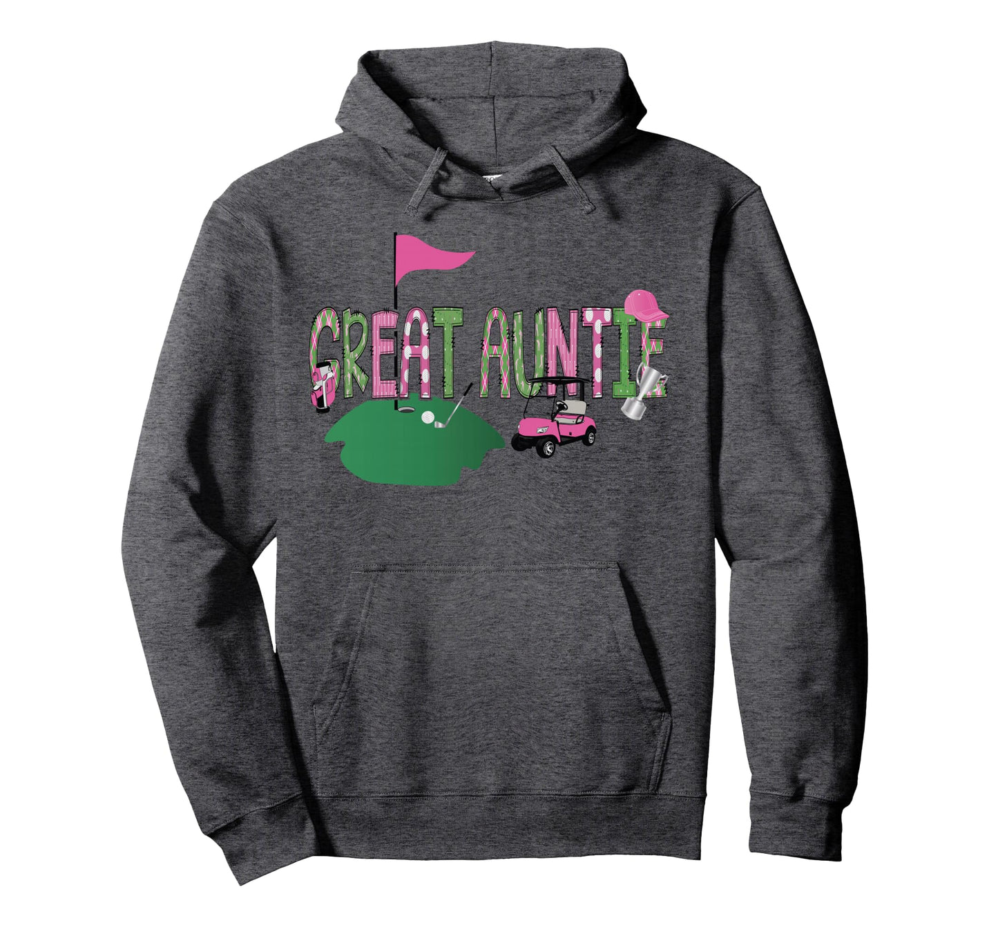 Golf Great Auntie Hole One Golf 1St Hoodie - Trendy Graphic Men Women - T-Shirt, Sweatshirt, Hoodie