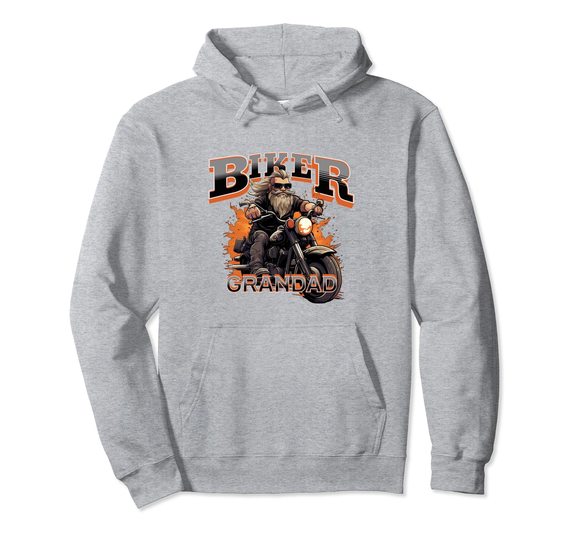 Mens Motorbike Biker Grandpa Hoodie - Fun Novelty Design Men Women - T-Shirt, Sweatshirt, Hoodie