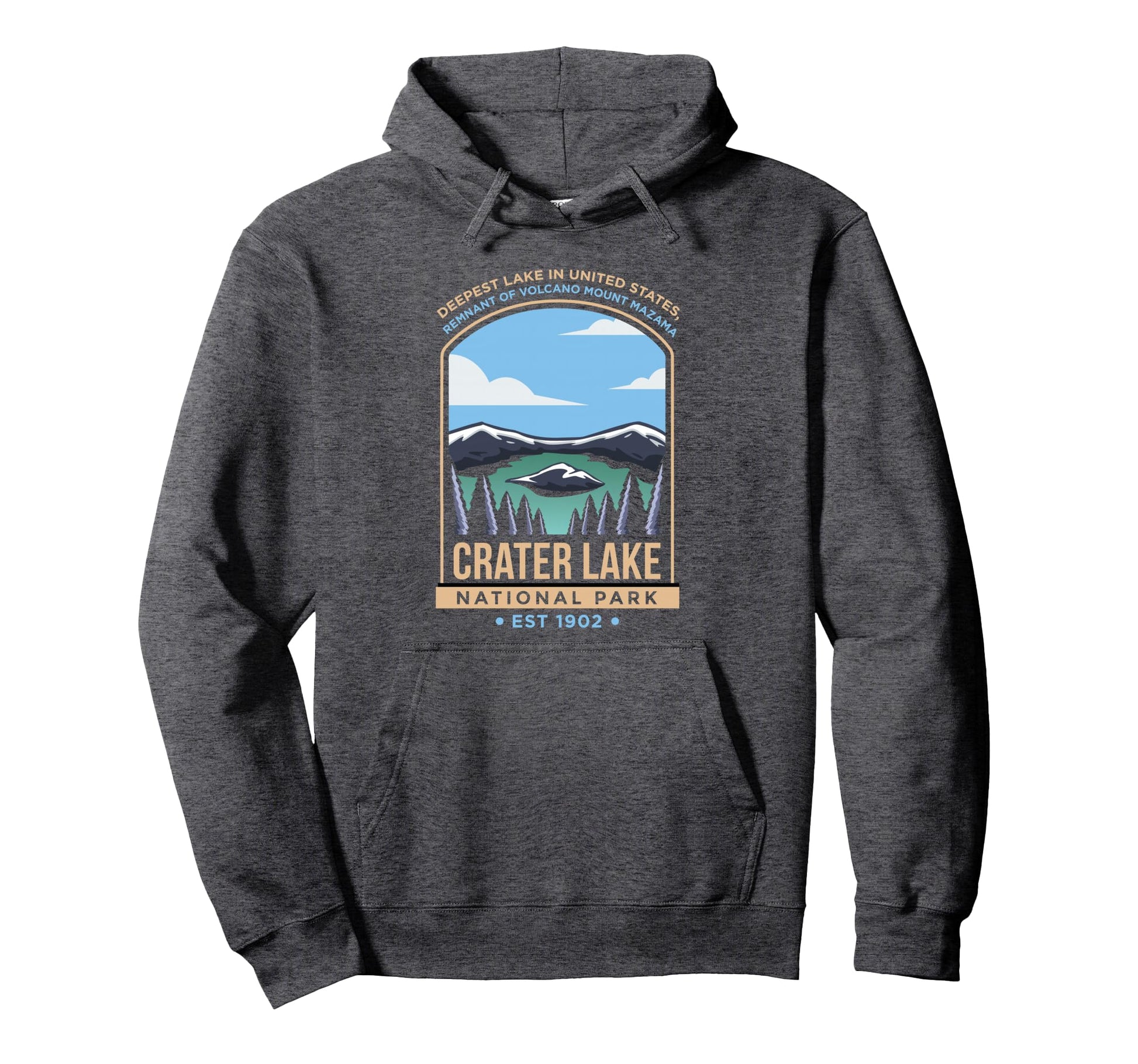 Crater Lake National Park Us Oregon Hoodie - Novelty Apparel for Adults - T-Shirt, Sweatshirt, Hoodie