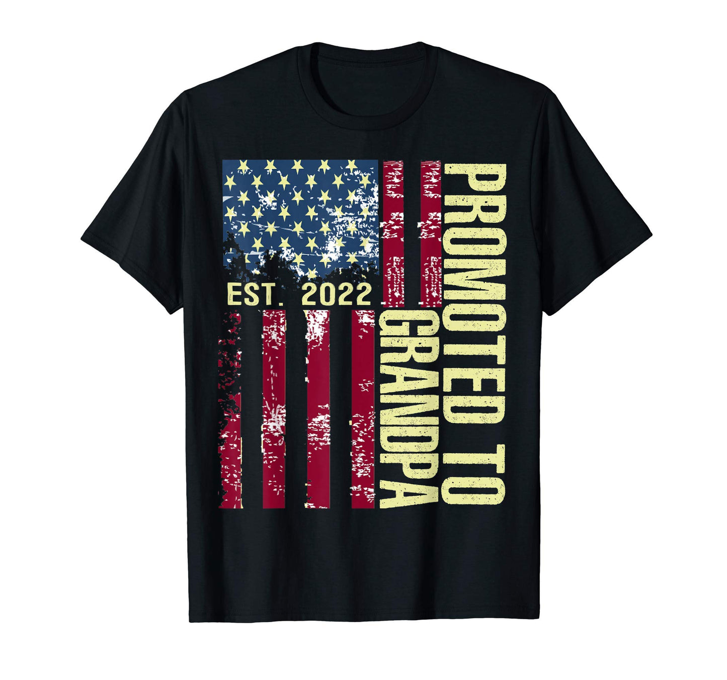 Promoted To Grandpa 2022 Fun American T-Shirt - Novelty Apparel Men Women - T-Shirt, Sweatshirt, Hoodie